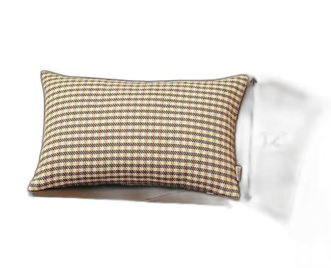 Tan Houndstooth Lumbar Throw Pillow