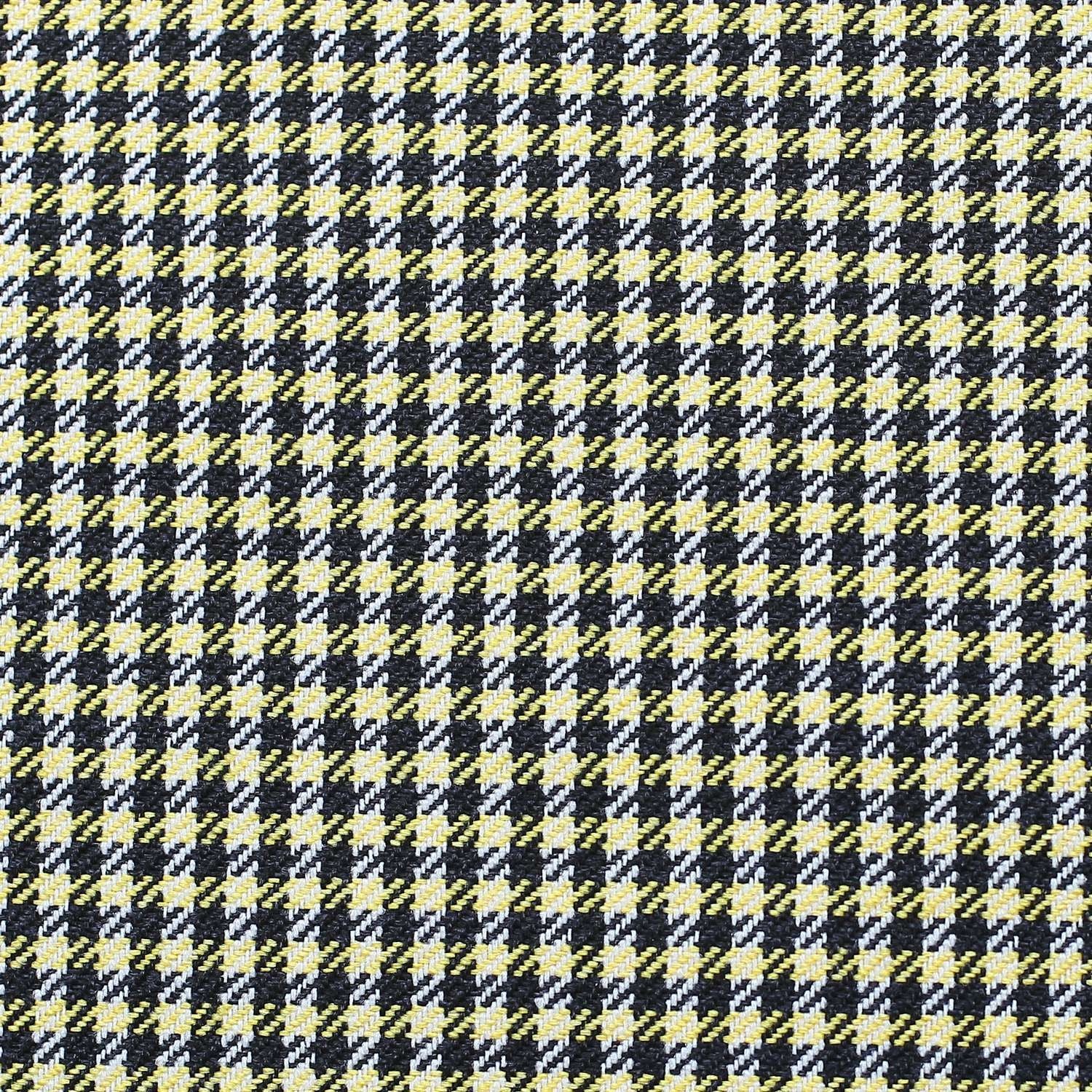 Black and Yellow Houndstooth Throw Pillow