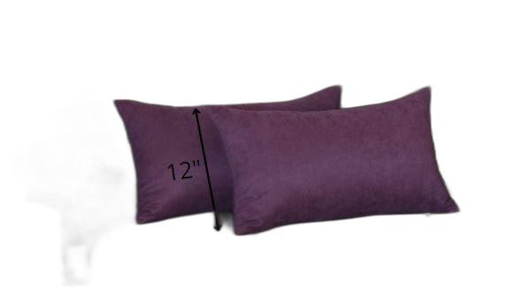 Set of 2 Purple Modern Lumbar Throw Pillows