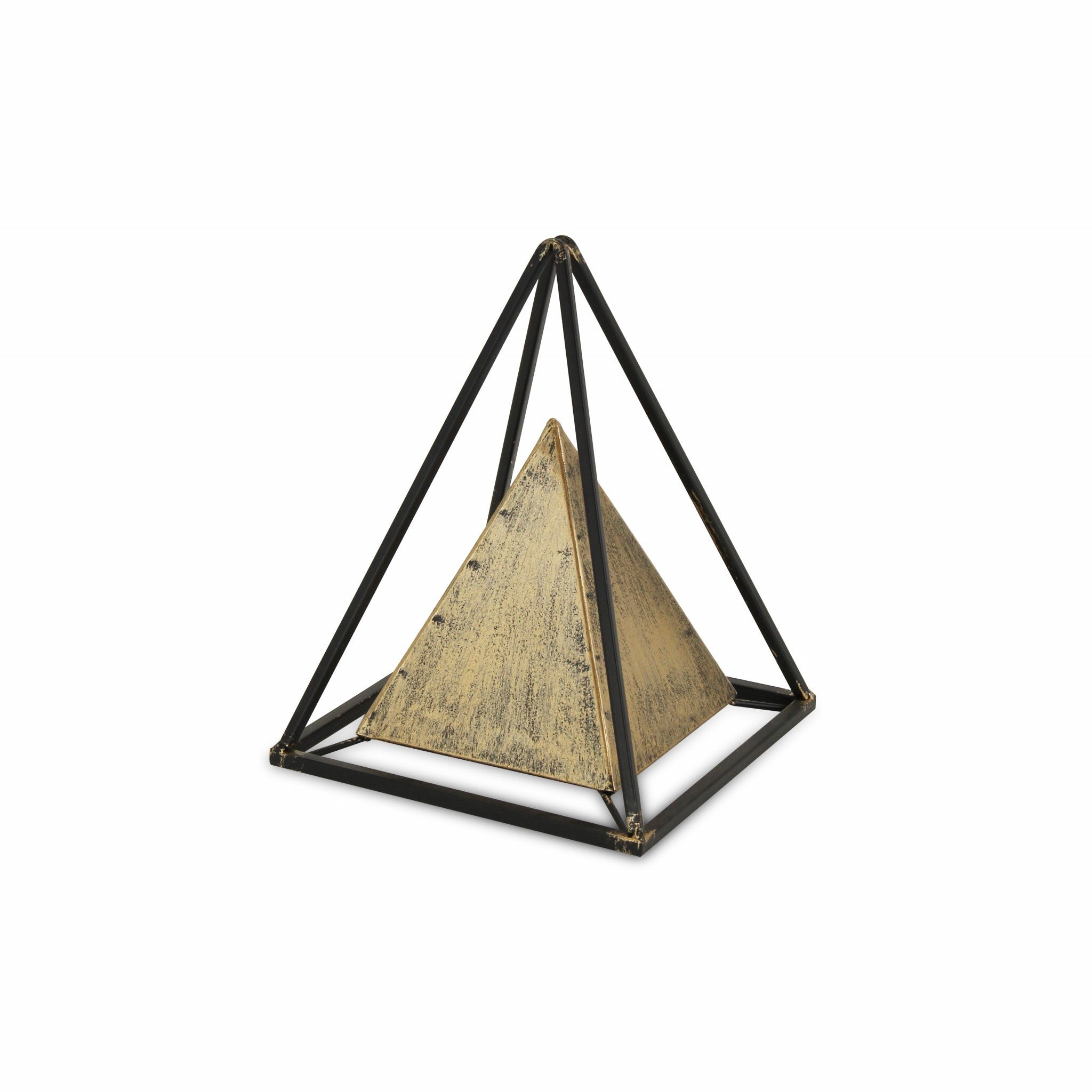 Metal Triangular Decorative Sculpture