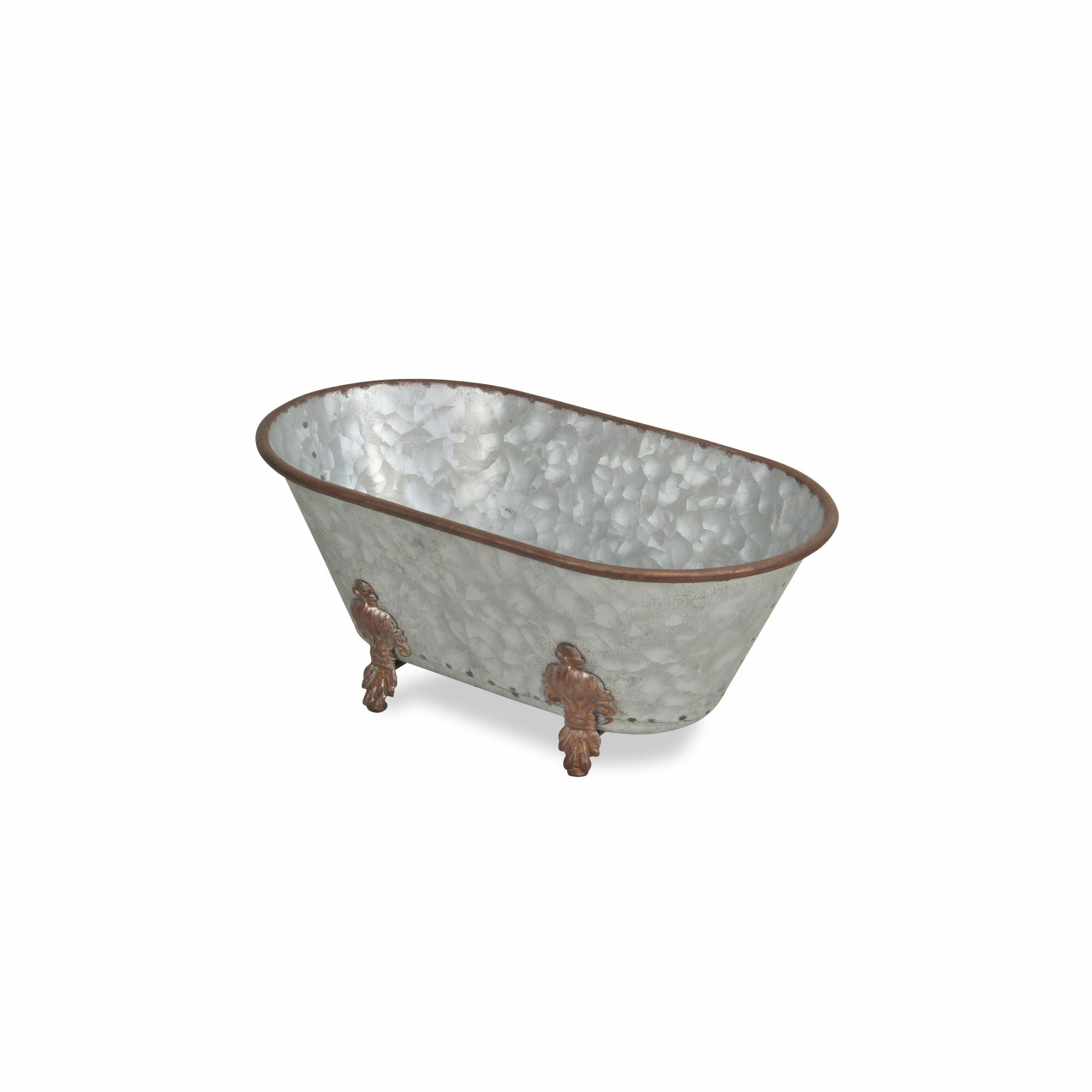 Jumbo Hammered Metal Bathtub Sculpture