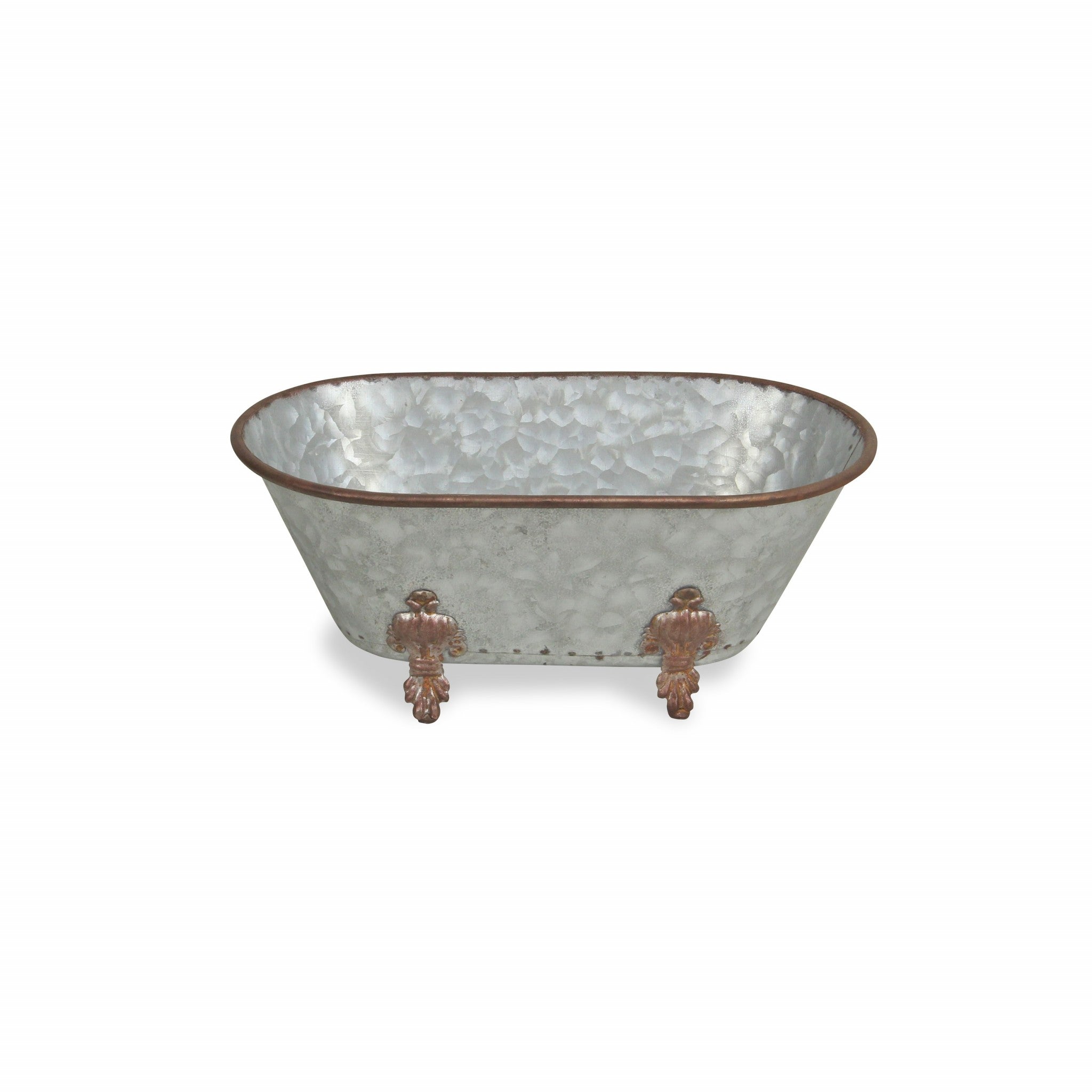 Jumbo Hammered Metal Bathtub Sculpture