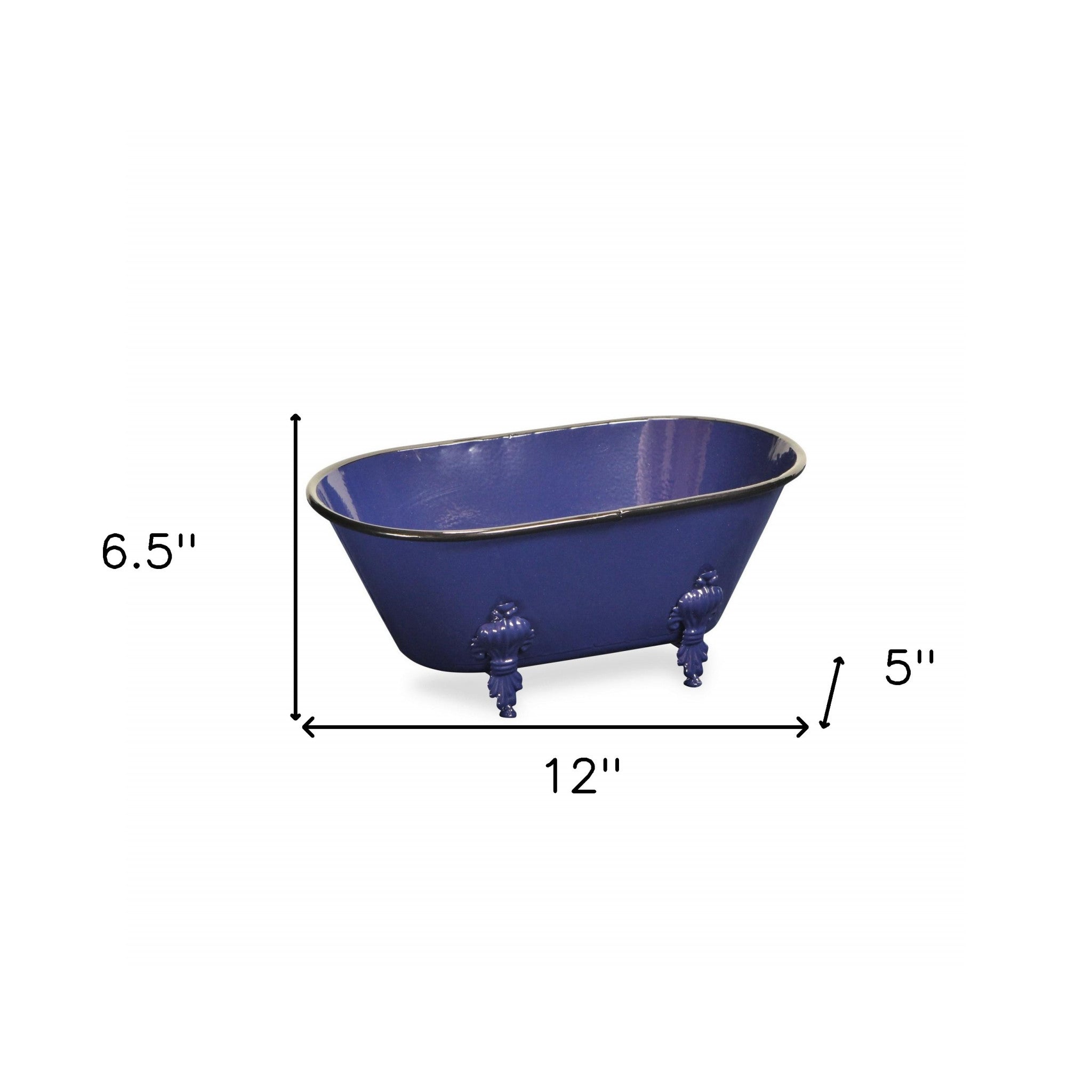 Jumbo Royal Blue Bathtub Decorative Sculpture