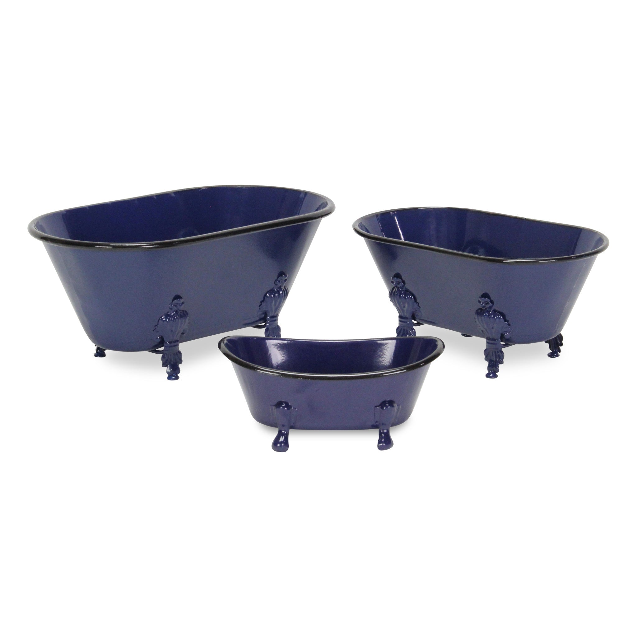 Jumbo Royal Blue Bathtub Decorative Sculpture