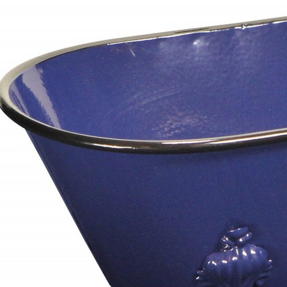 Jumbo Royal Blue Bathtub Decorative Sculpture