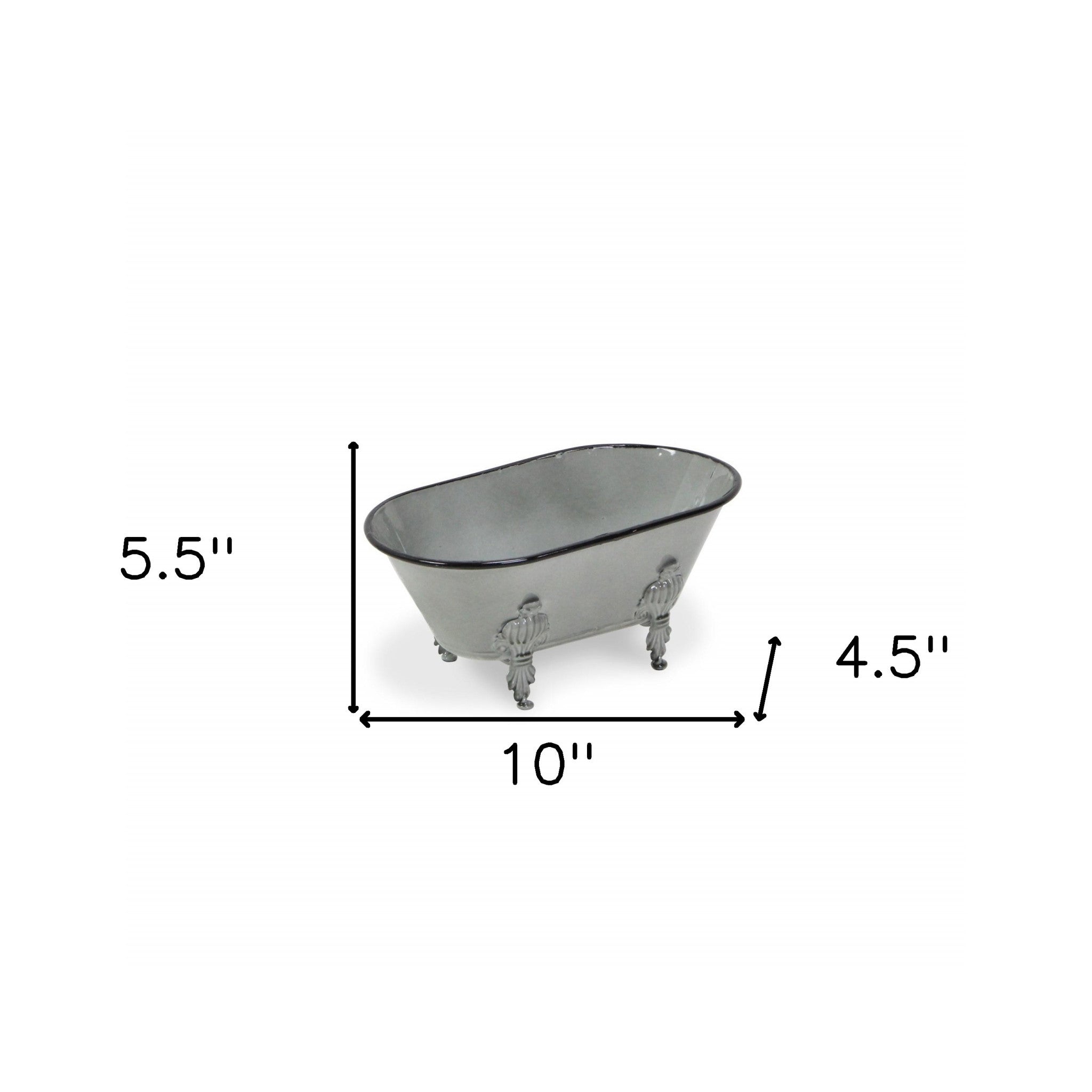 Light Gray Bathtub Decor Piece