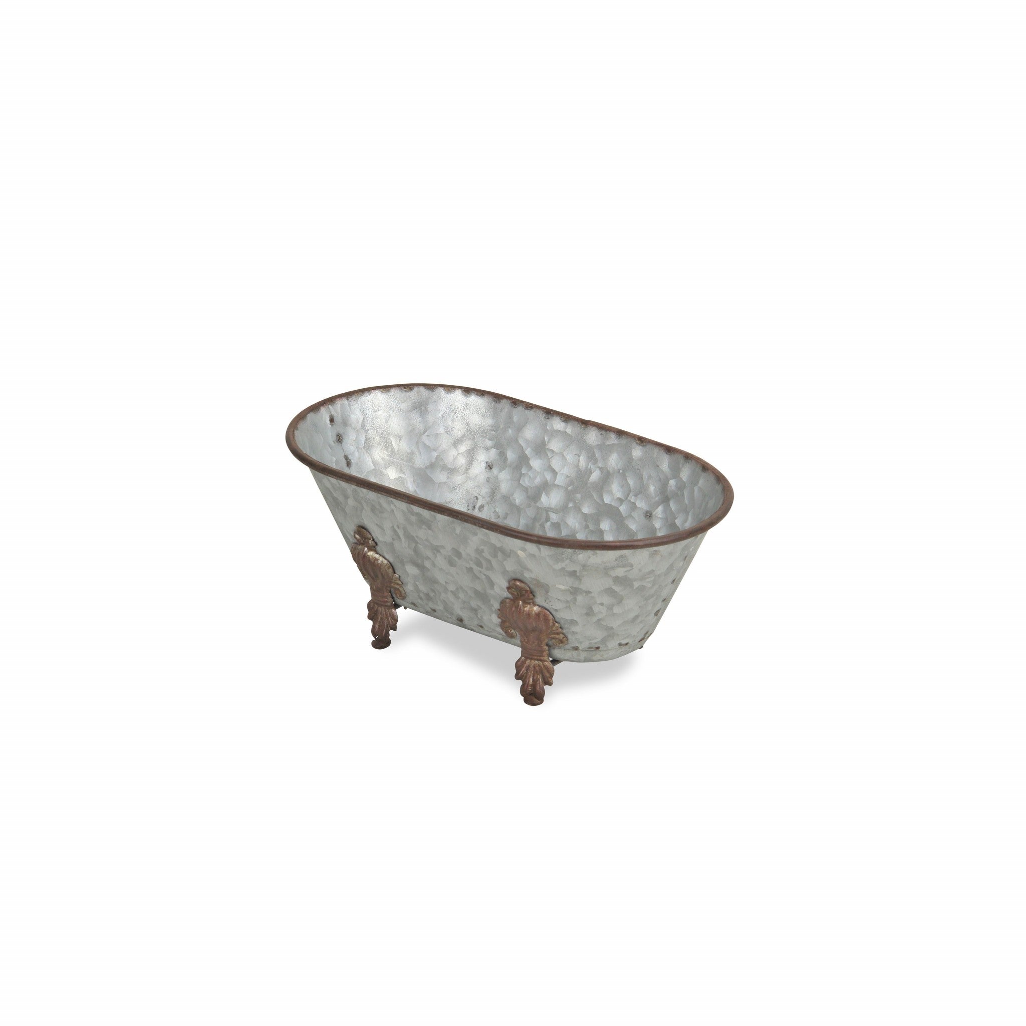 Hammered Metal Bathtub Decorative Sculpture