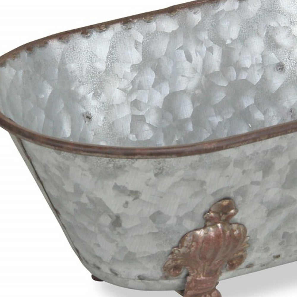 Hammered Metal Bathtub Decorative Sculpture