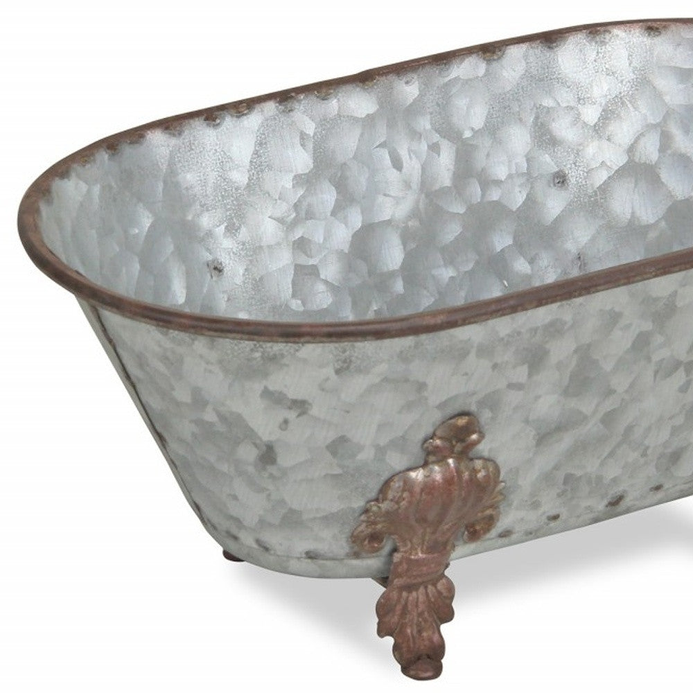 Hammered Metal Bathtub Decorative Sculpture