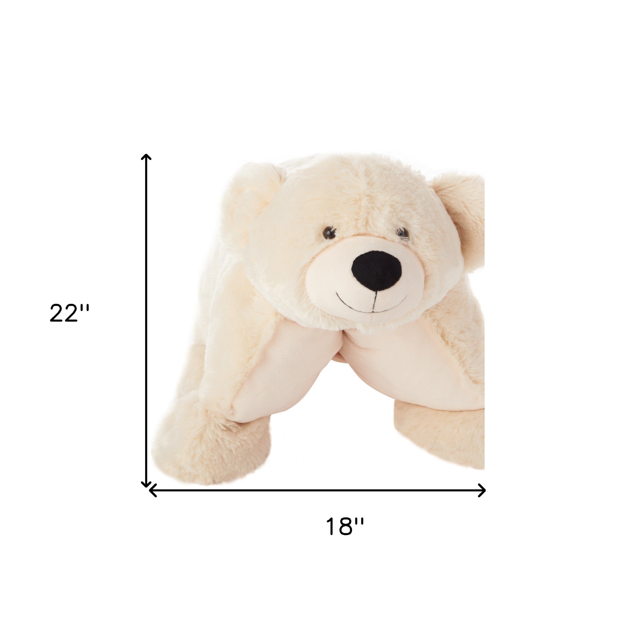 Foldable Plush Polar Bear Pillow