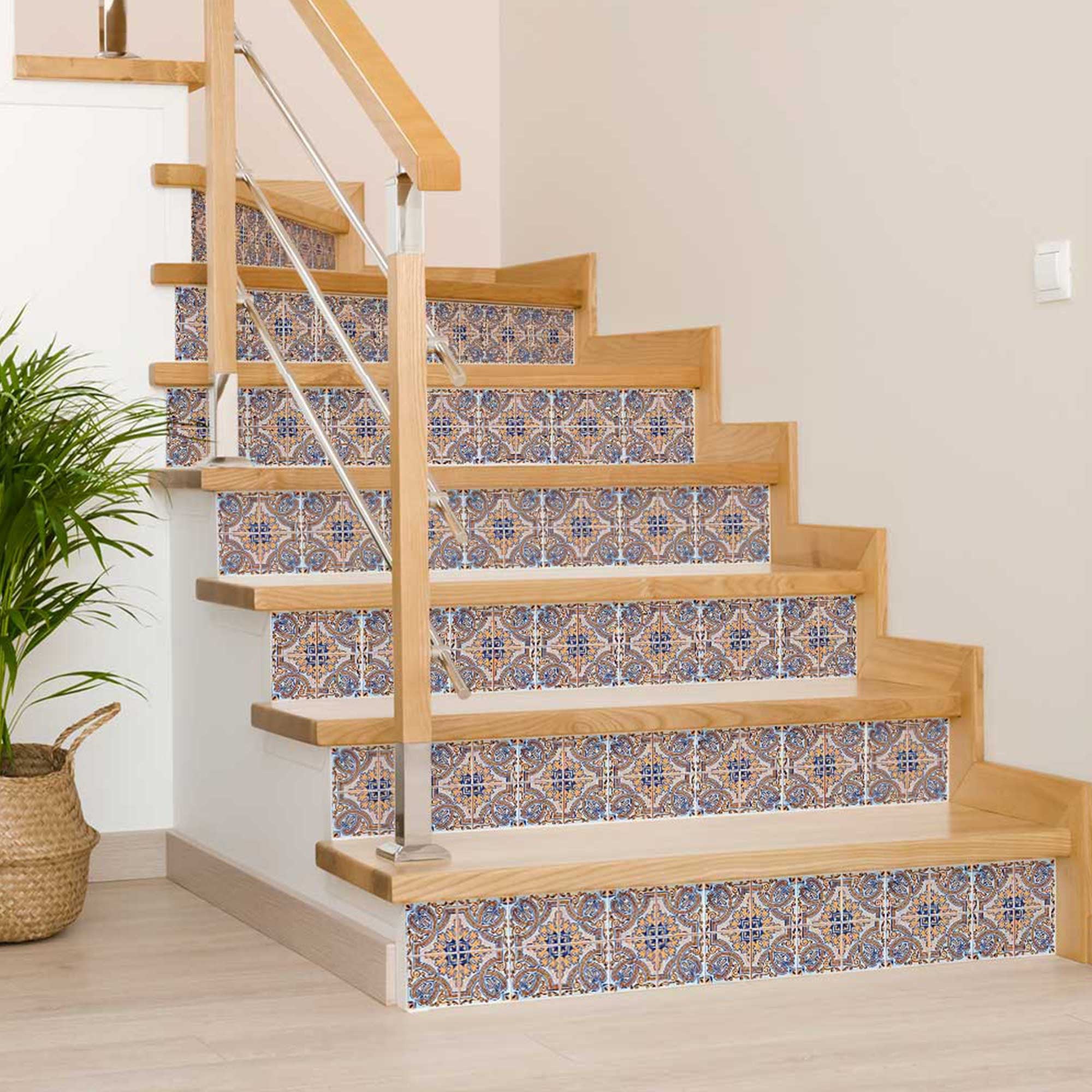 4" X 4" Blue Taupe Nova Removable Peel And Stick Tiles