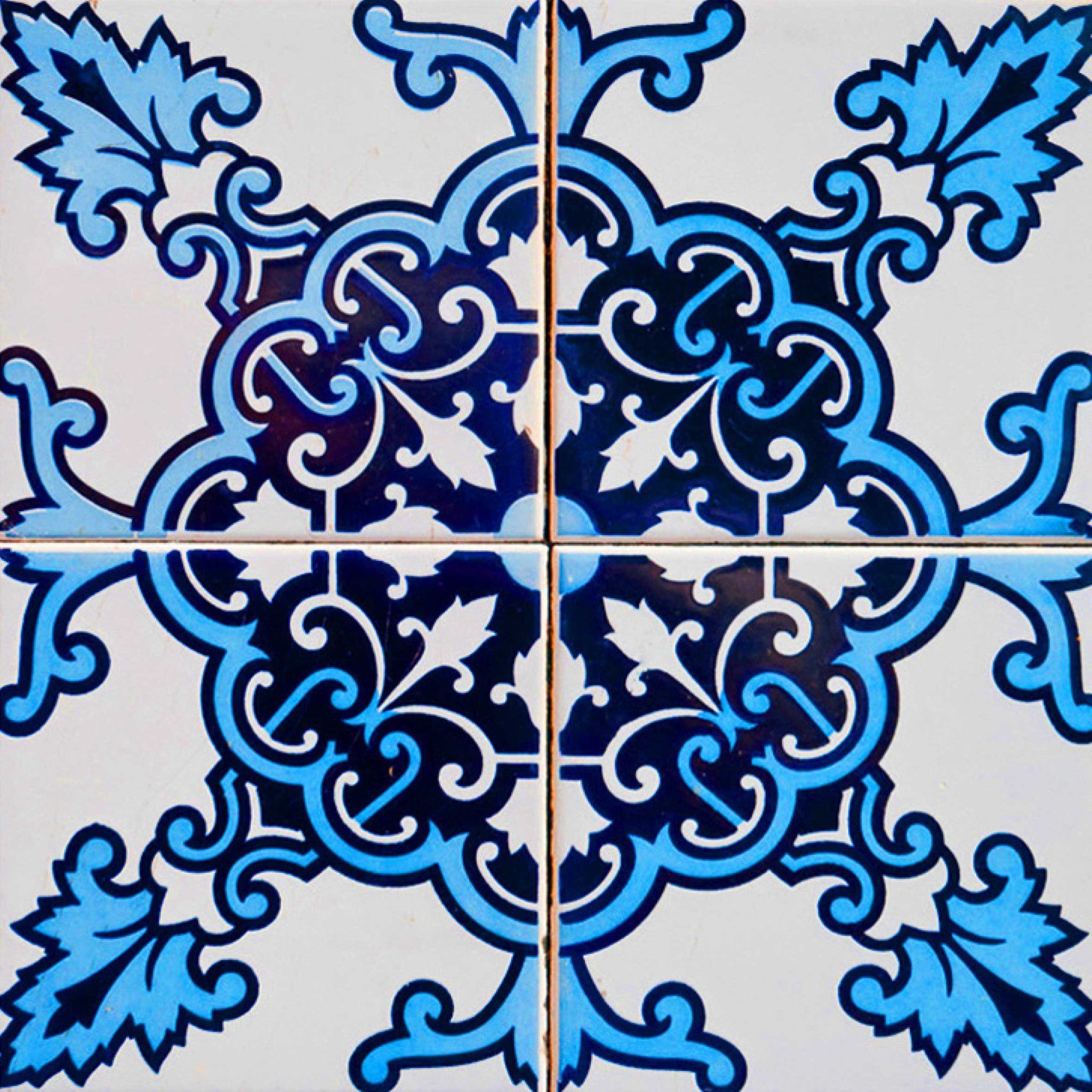 4" X 4" Blue Nelly Removable Peel And Stick Tiles