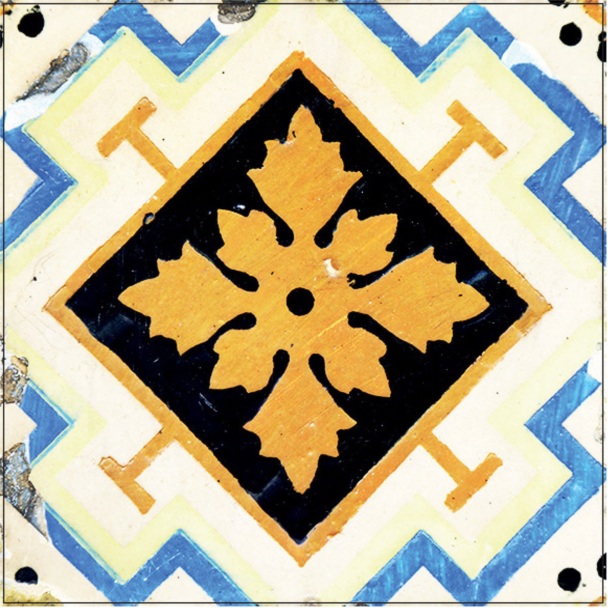 6" x 6" Snowflake and Diamond Peel and Stick Removable Tiles