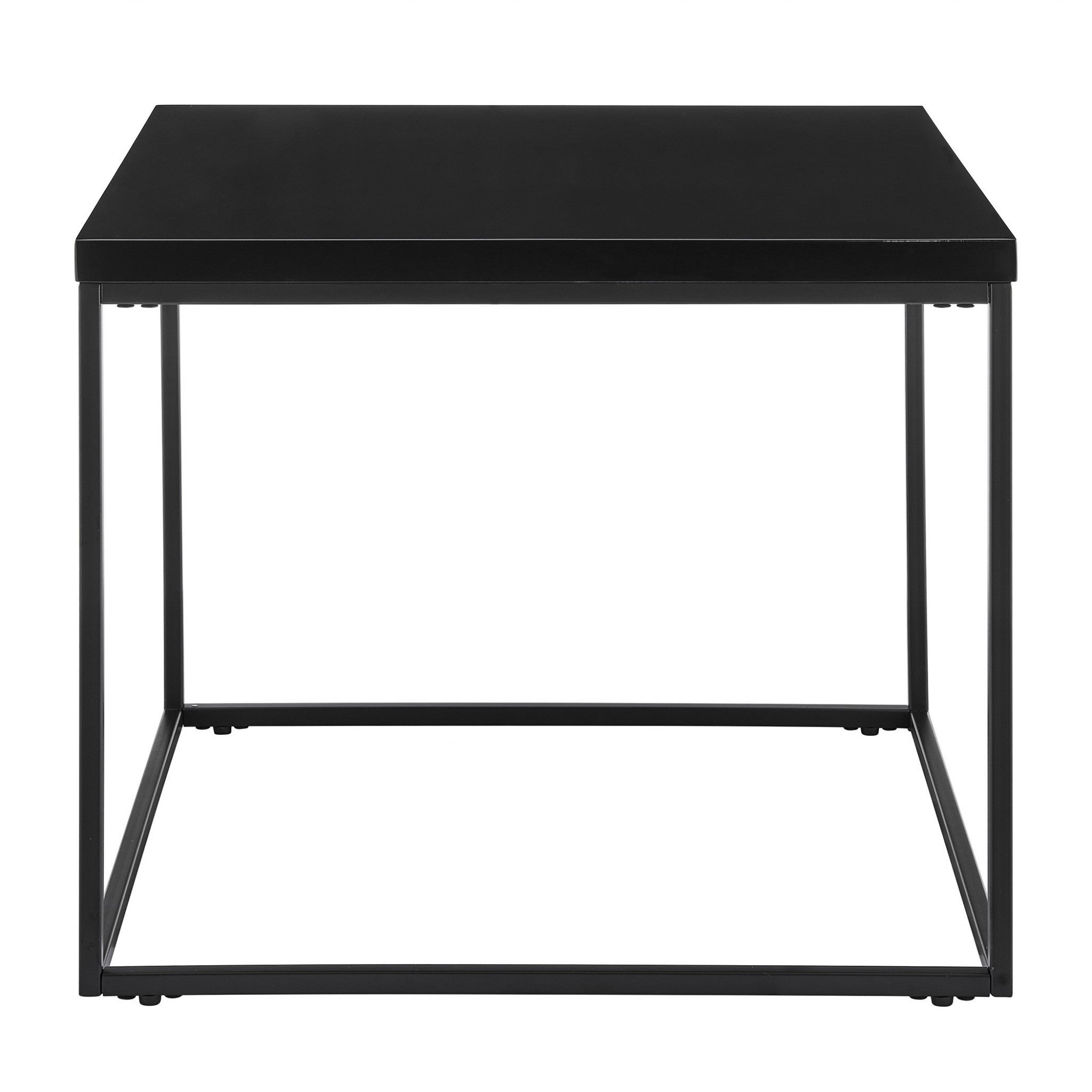 20" Black Square End Table