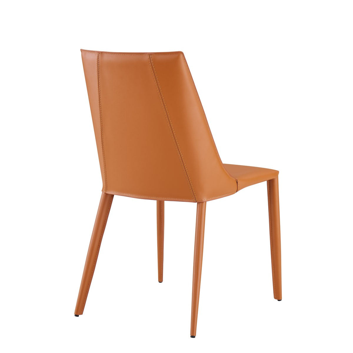 Sleek All Terra Cotta Faux Leather Dining or Side Chair