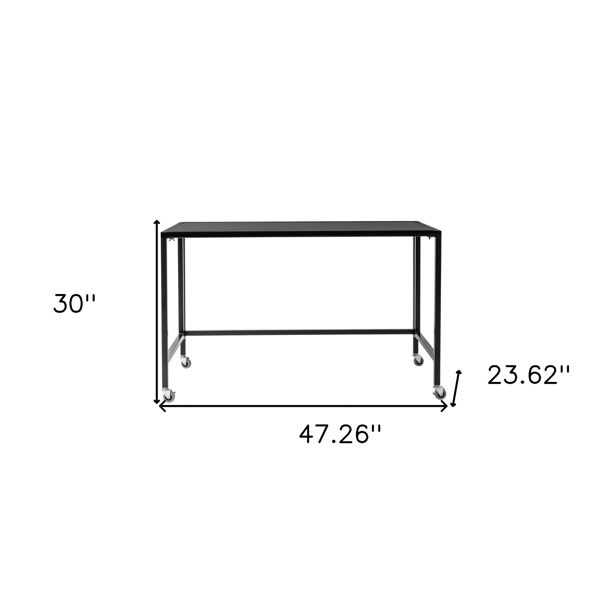 47" Black Writing Desk