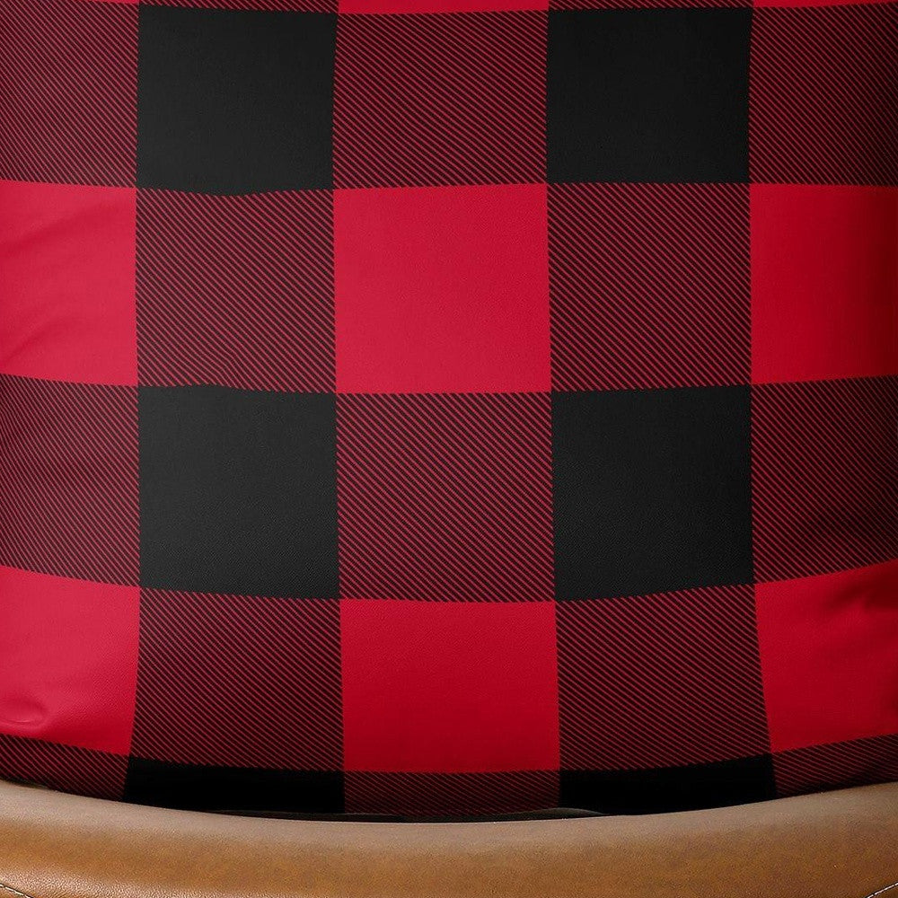 Red and Black Buffalo Plaid Throw Pillow