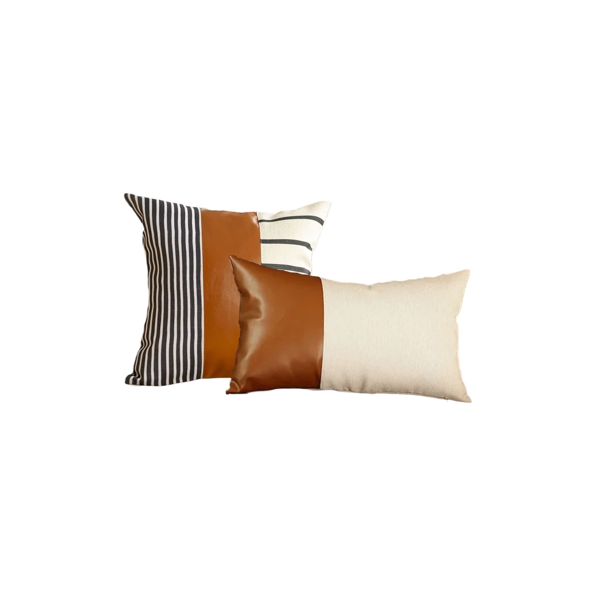 Set of 2 Brown Bohemian Styled Throw Pillow Covers