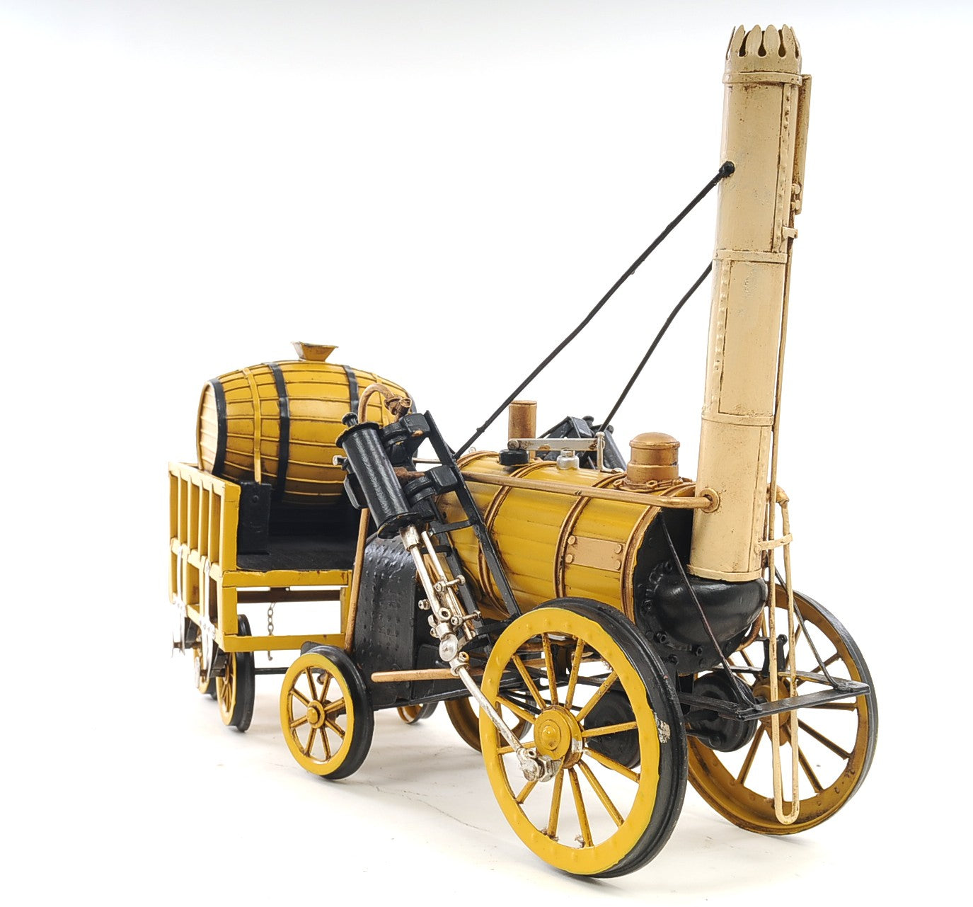 c1829 Yellow Rocket Steam Engine Model Sculpture