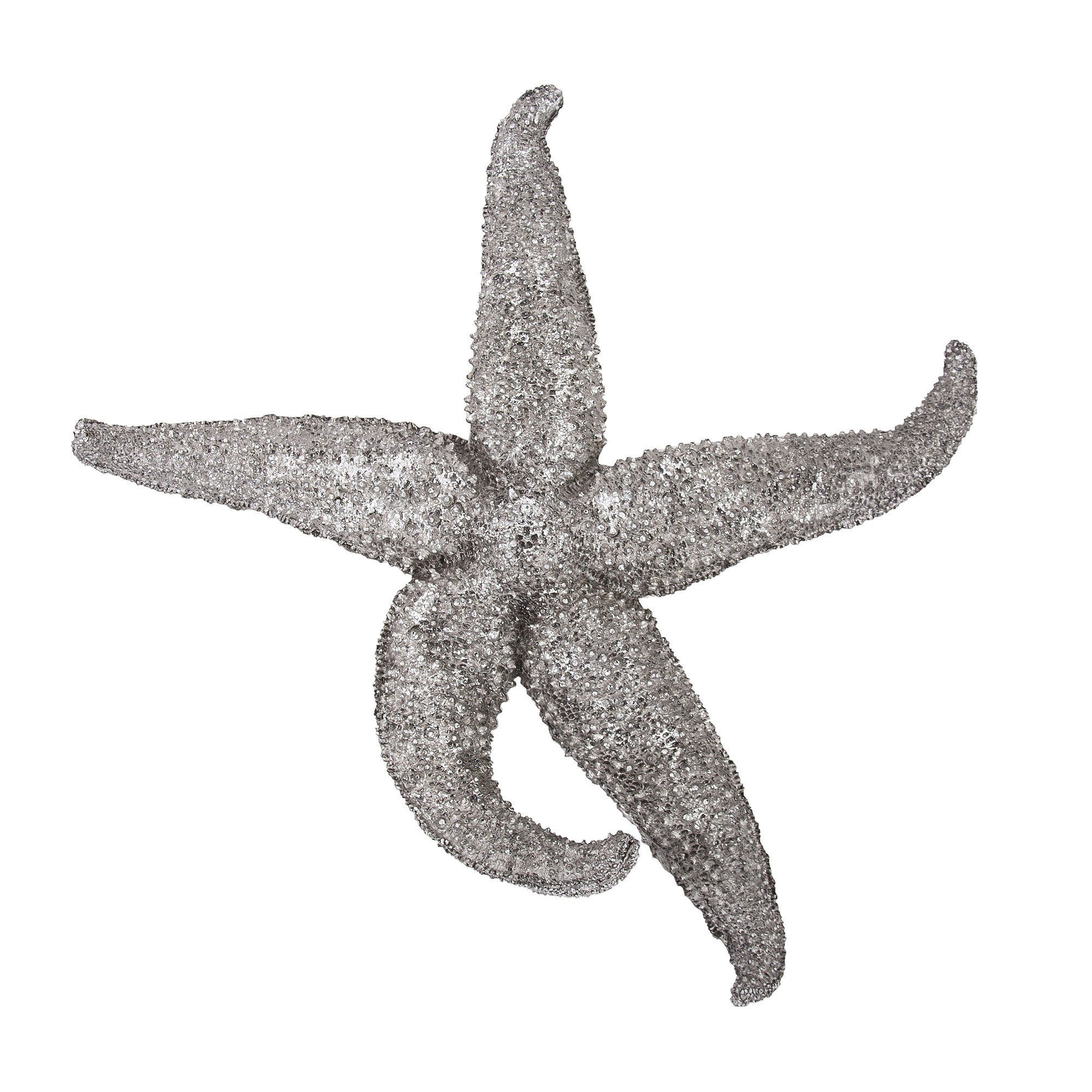 15' Silver Pewter Textured Starfish Wall Art Unframed Textual Art Wall Art