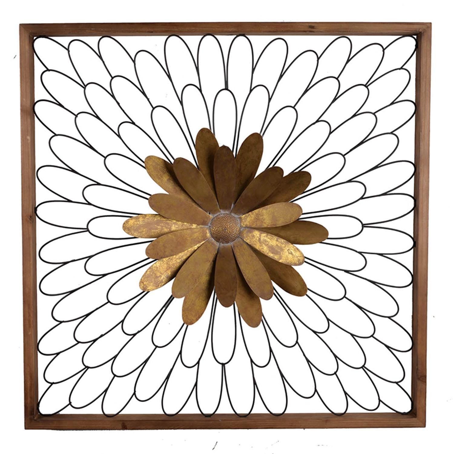 Rustic Black and Bronze 3D Floral Bloom Wall Art