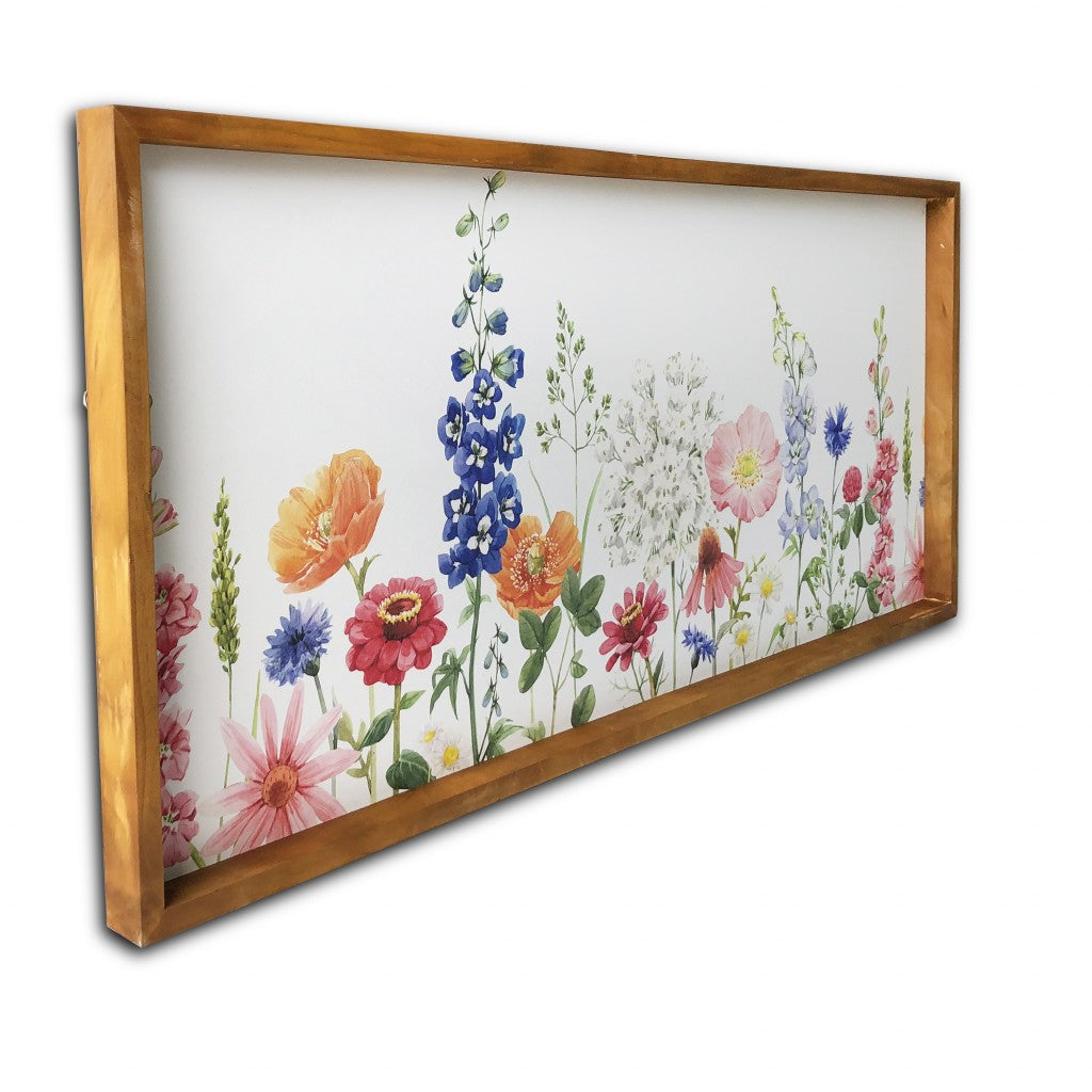 Vivid Spring Garden Wooden Framed Canvas Wall Art Picture Frame Graphic Art Wall Art