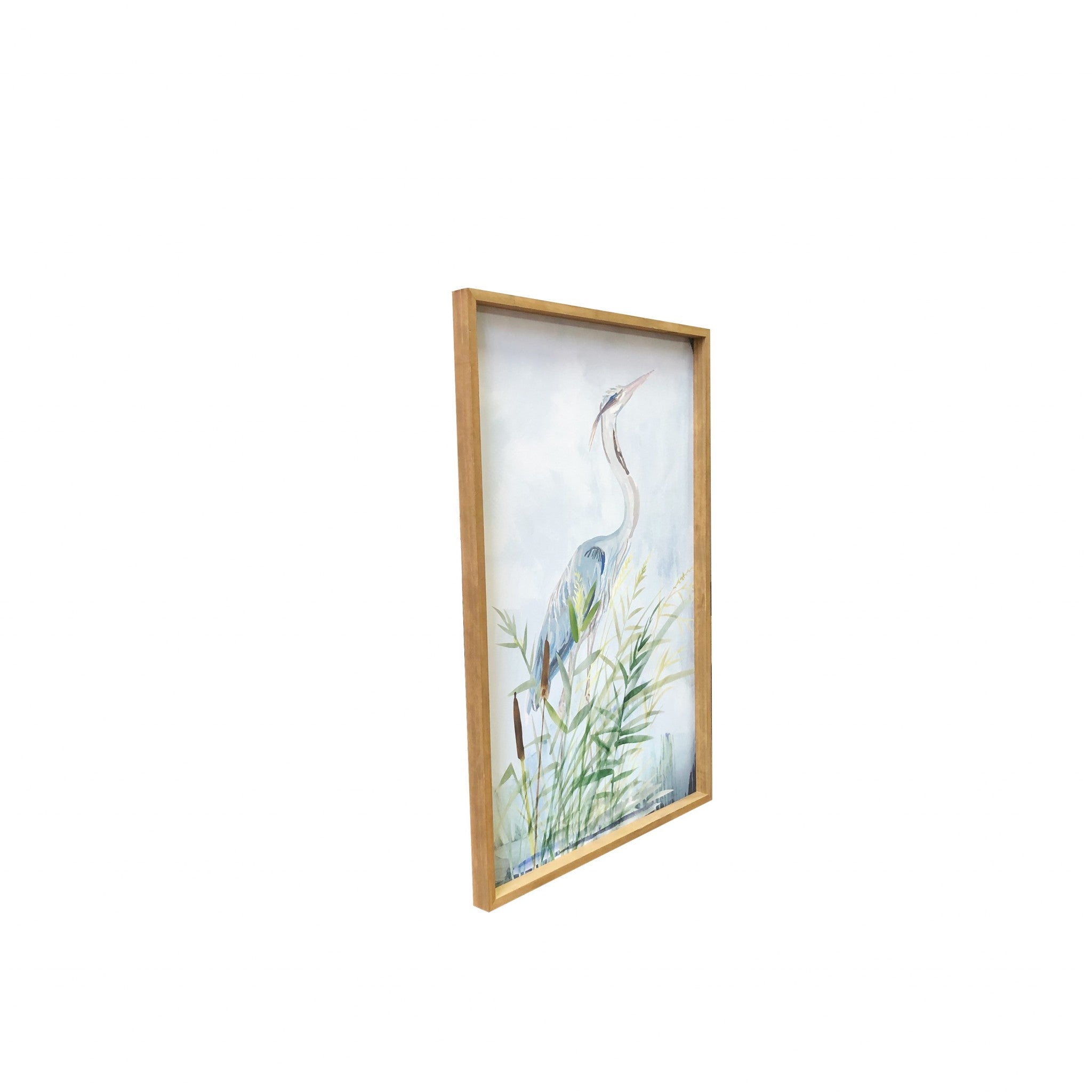 Stunning Heron Wooden Framed Canvas Wall Art Picture Frame Graphic Art Wall Art