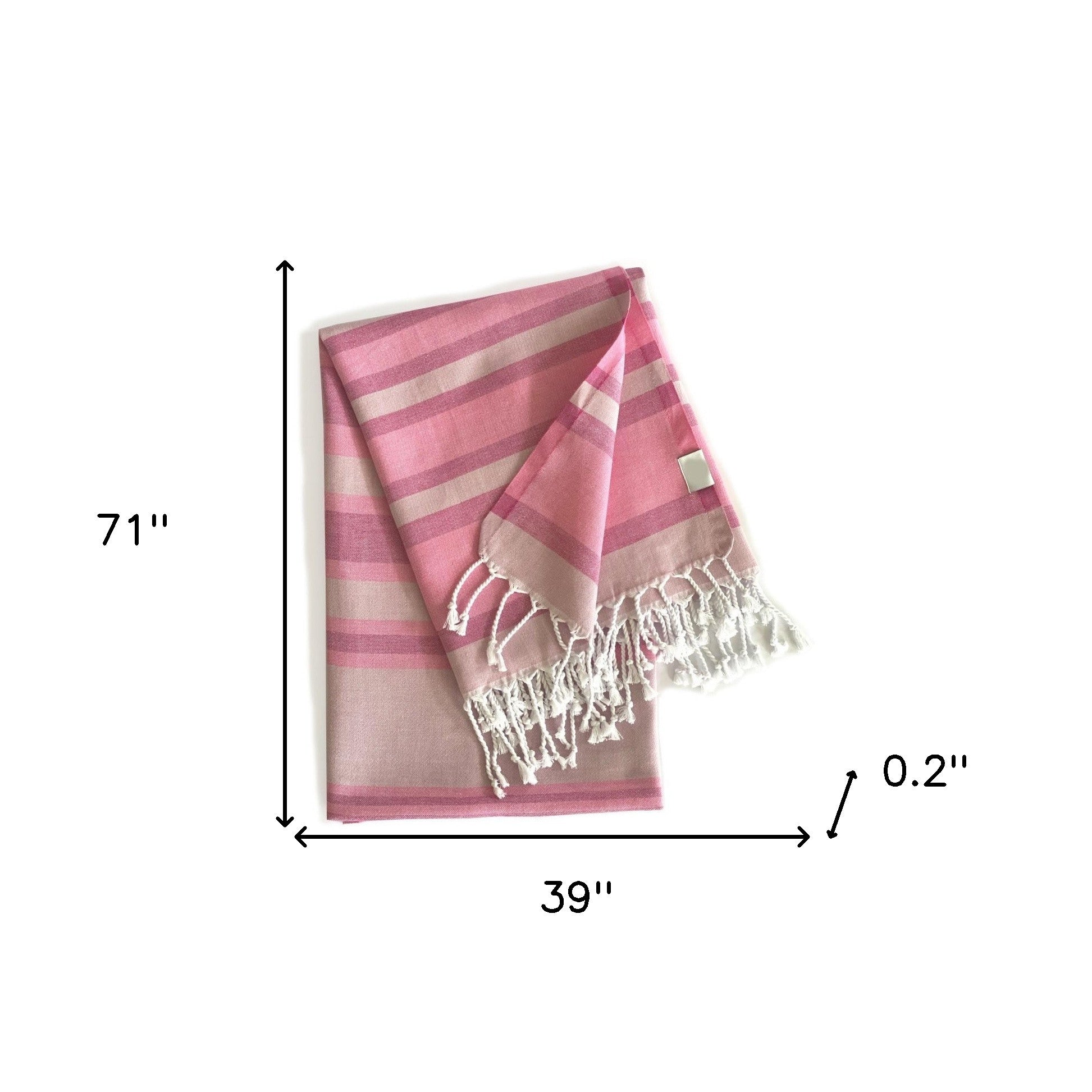 Shades of Pink Striped Design Turkish Beach Blanket