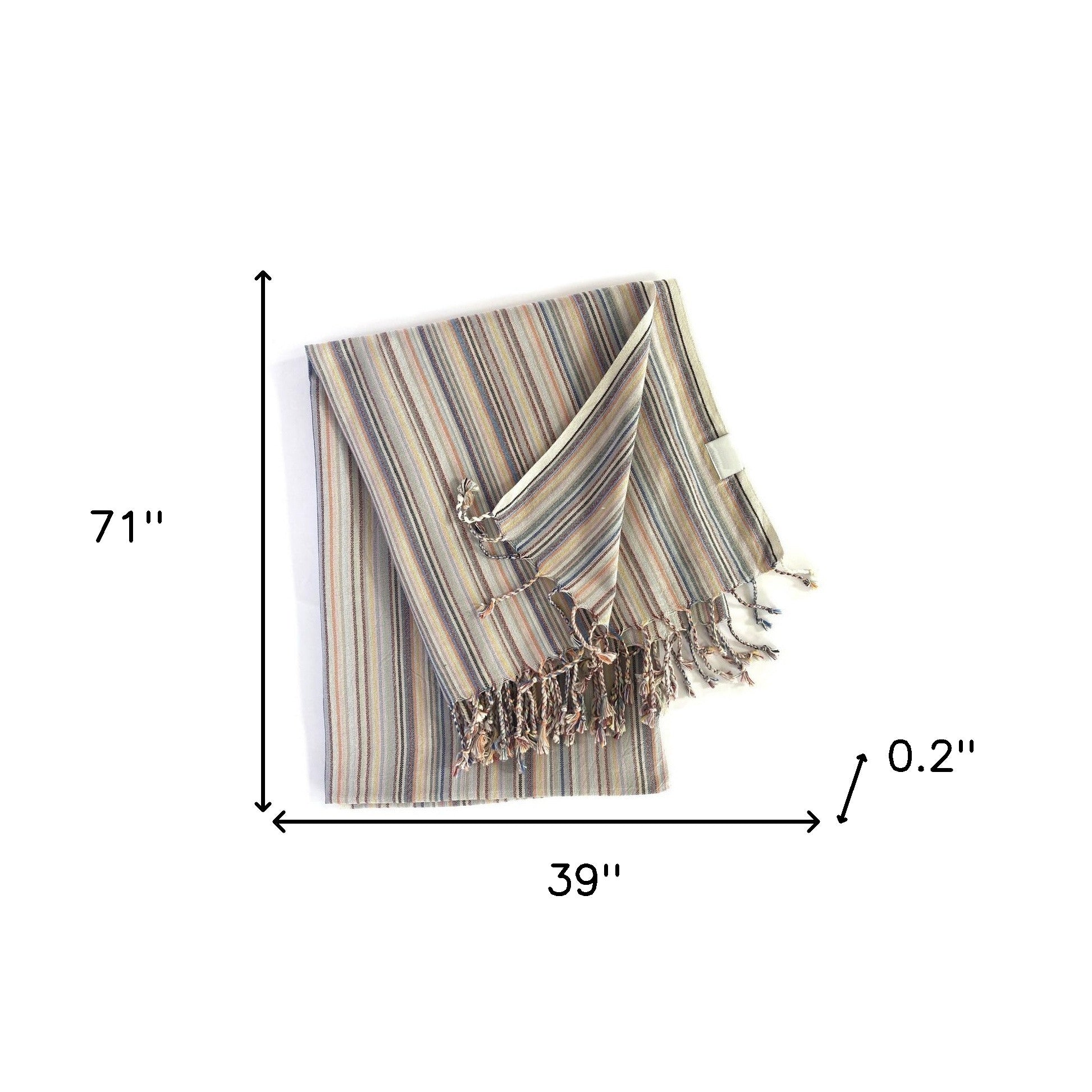 Multi Colored Striped Design Turkish Beach Blanket