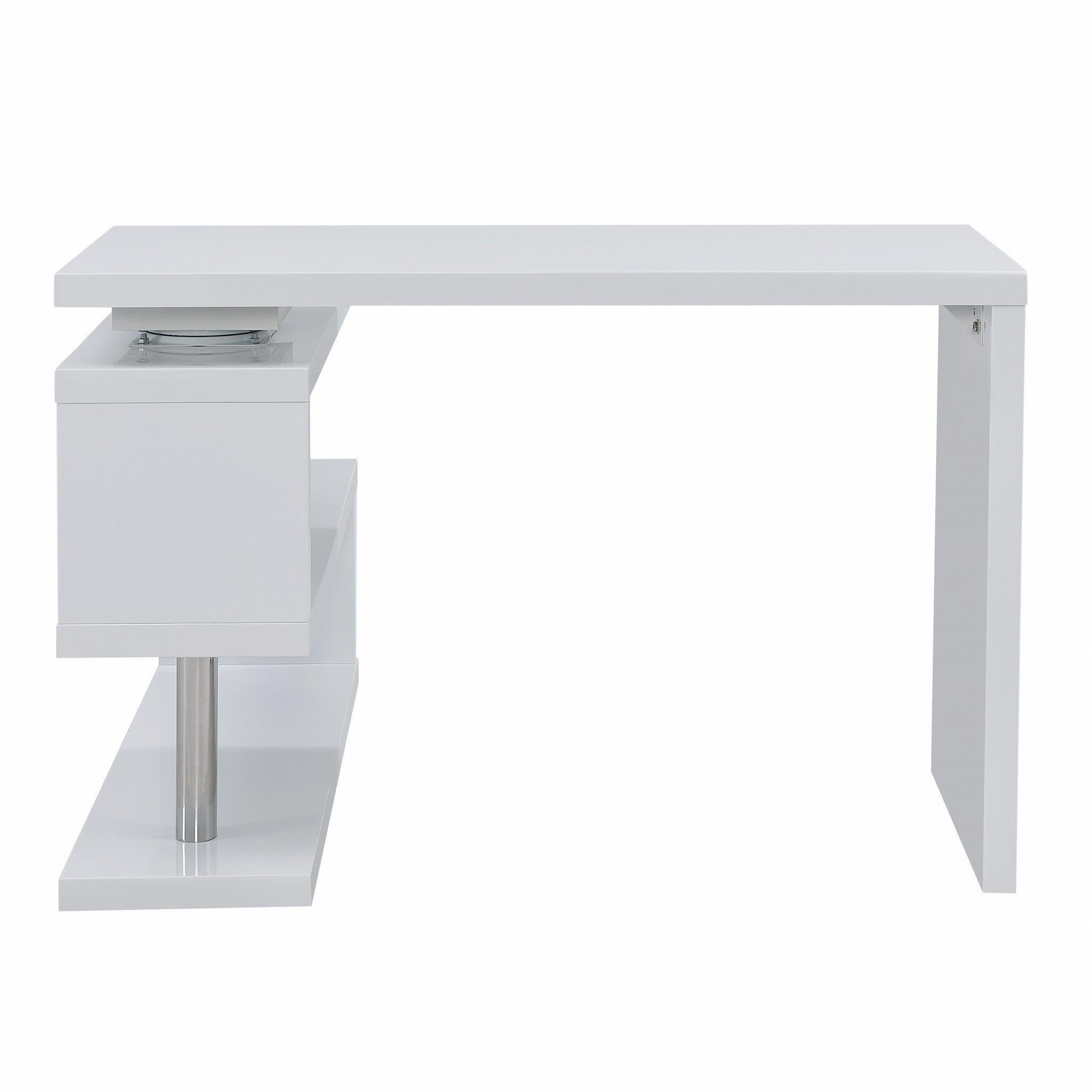 45" White Corner Writing Desk