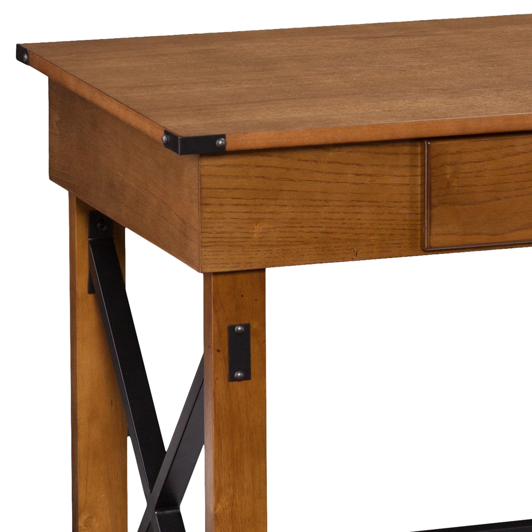 Natural Brown Adjustable Height Desk