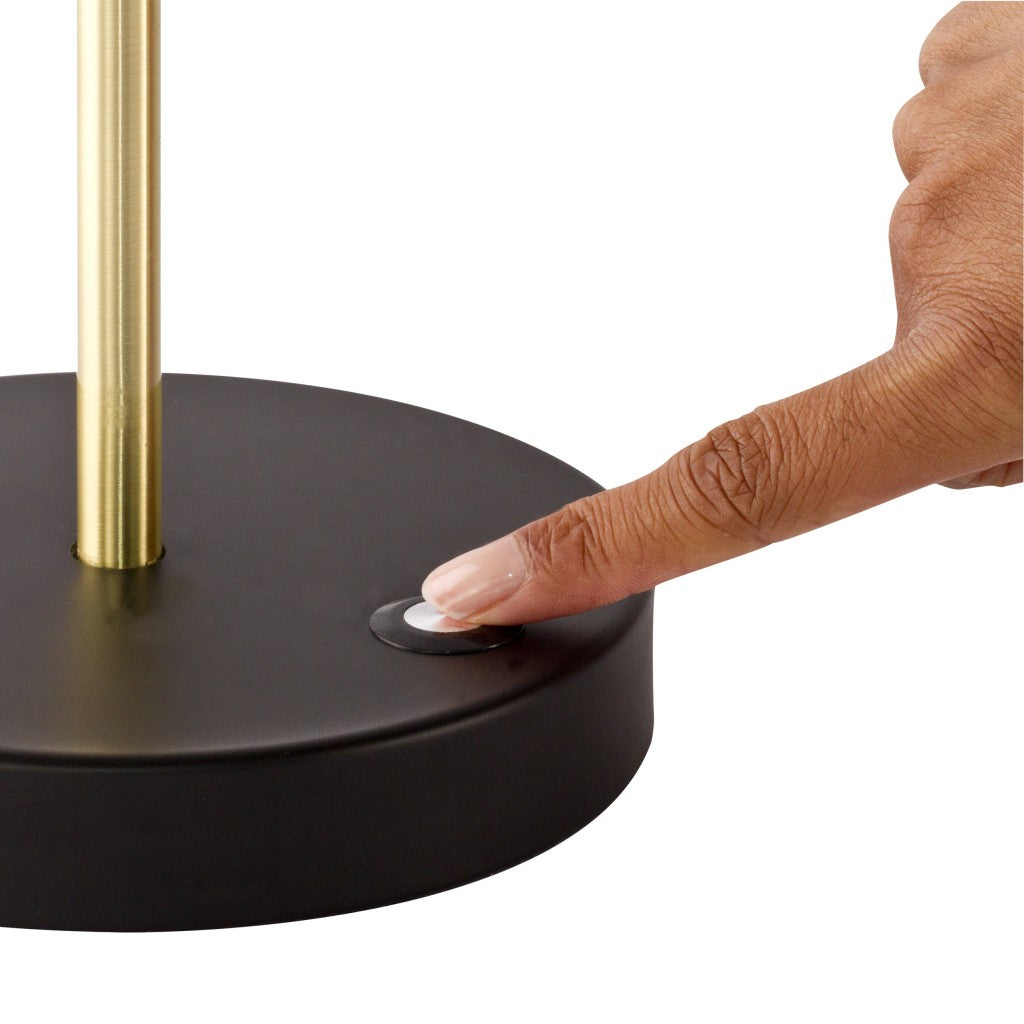 Matte Black and Gold Mod LED Adjustable Desk Lamp