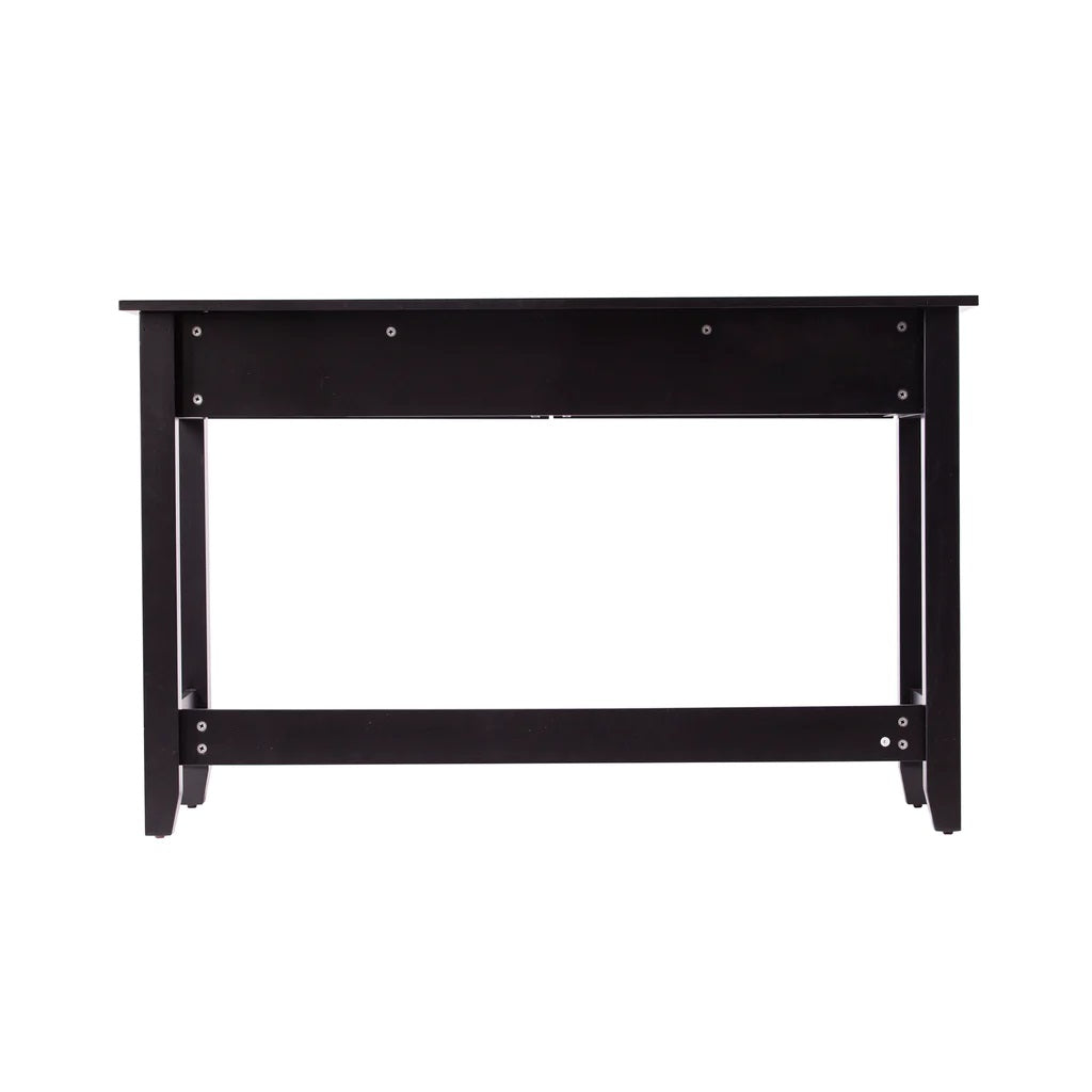 48" Black Console Table With Storage