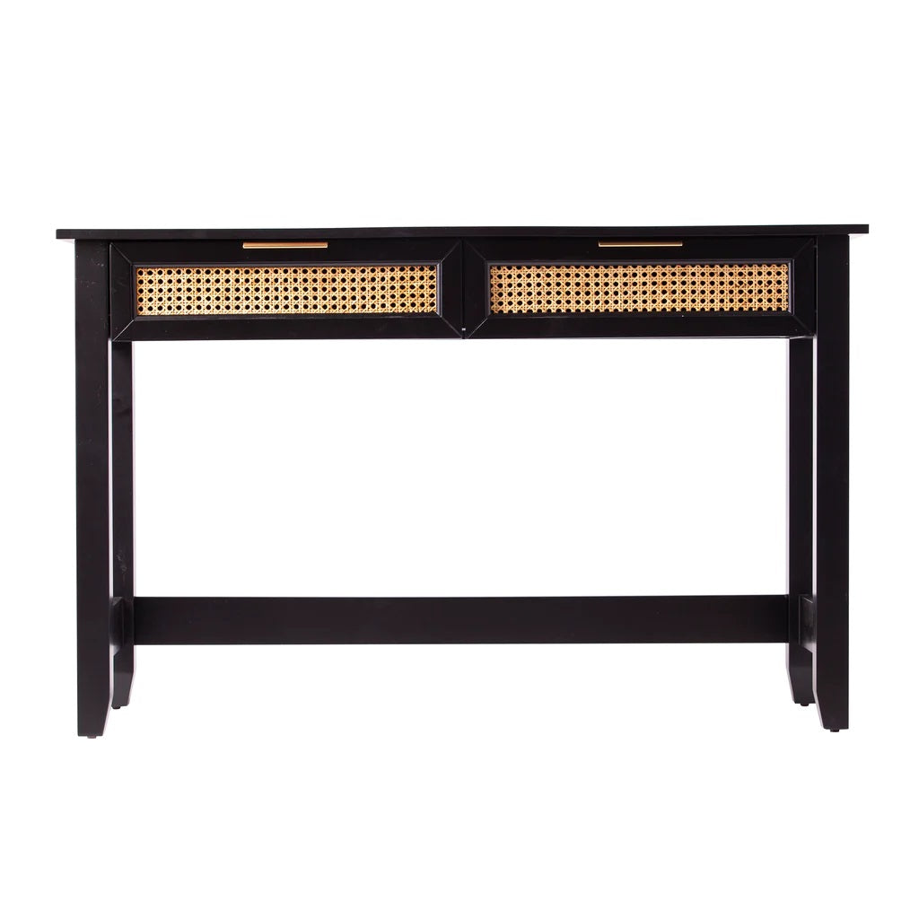 48" Black Console Table With Storage