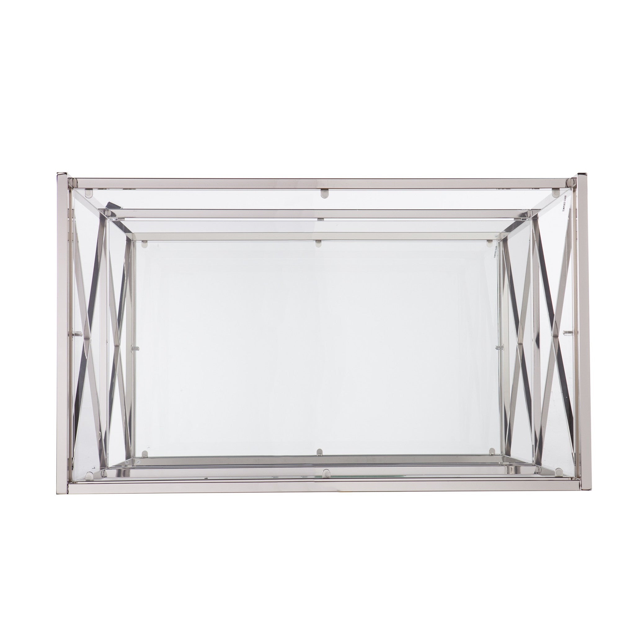 Silver Metal And Mirrored Glass Bar Cart