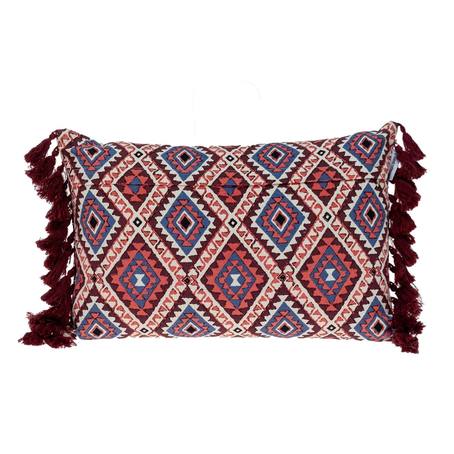 14" X 20" MULTICOLOR Cotton Blend Throw Pillow