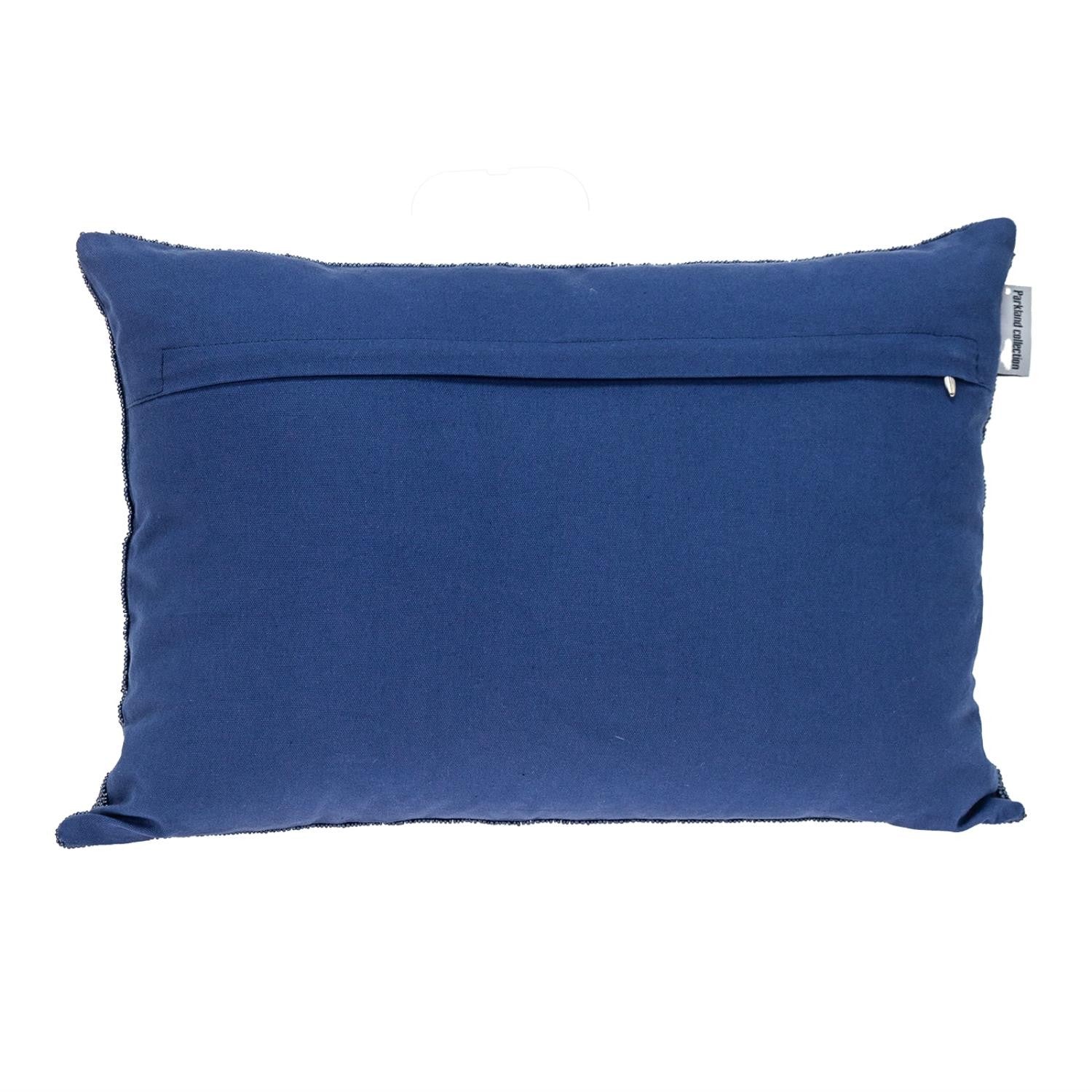 Shimmering Blue Beaded Luxury Throw Pillow