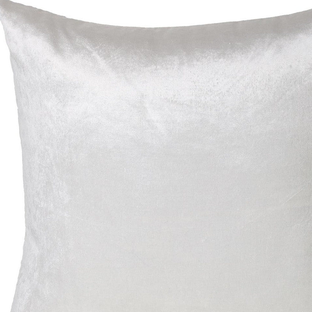 18" X 18" White Cotton Zippered Pillow