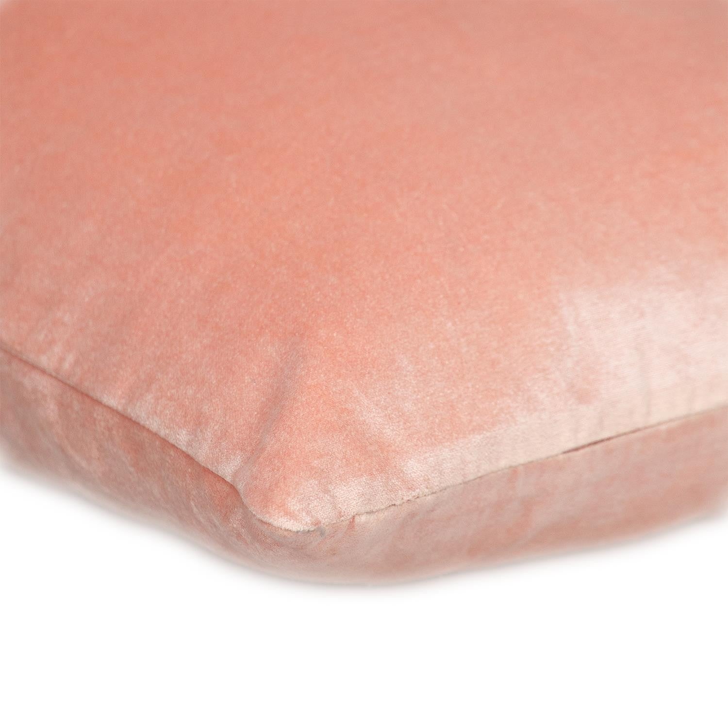 18" Pink Cotton Blend Throw Pillow