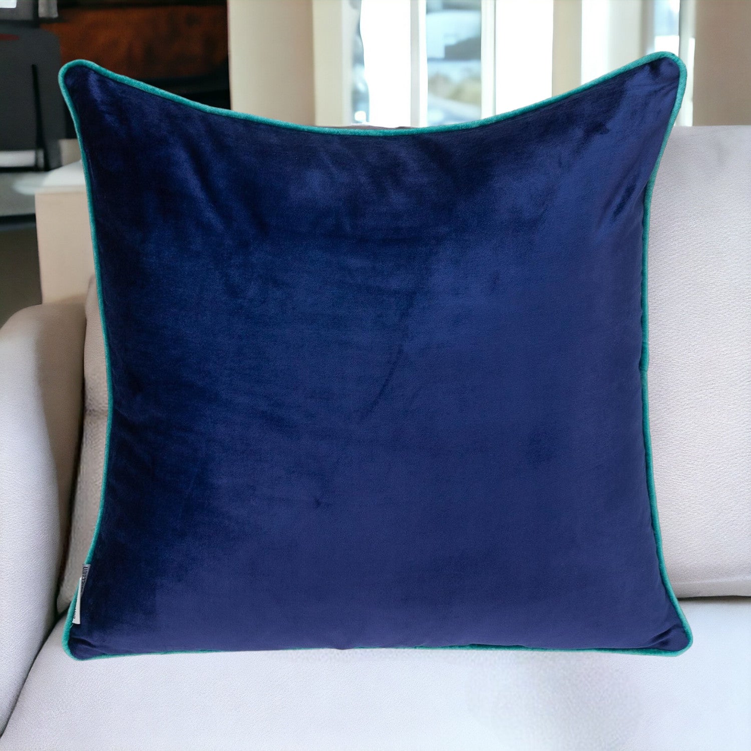 20" Blue and Gray Throw Pillow