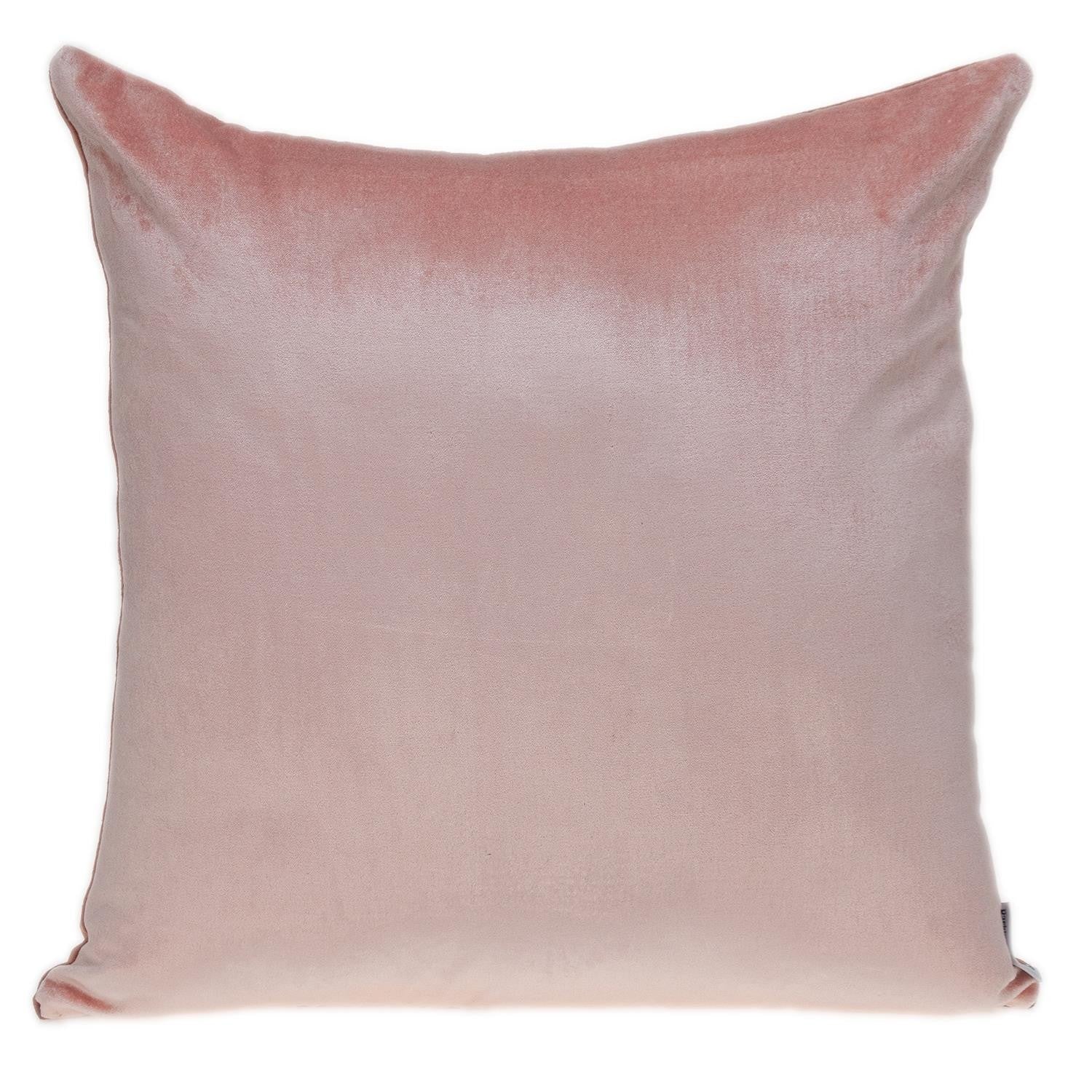 Brown and Pink Dual Solid Color Reversible Throw Pillow