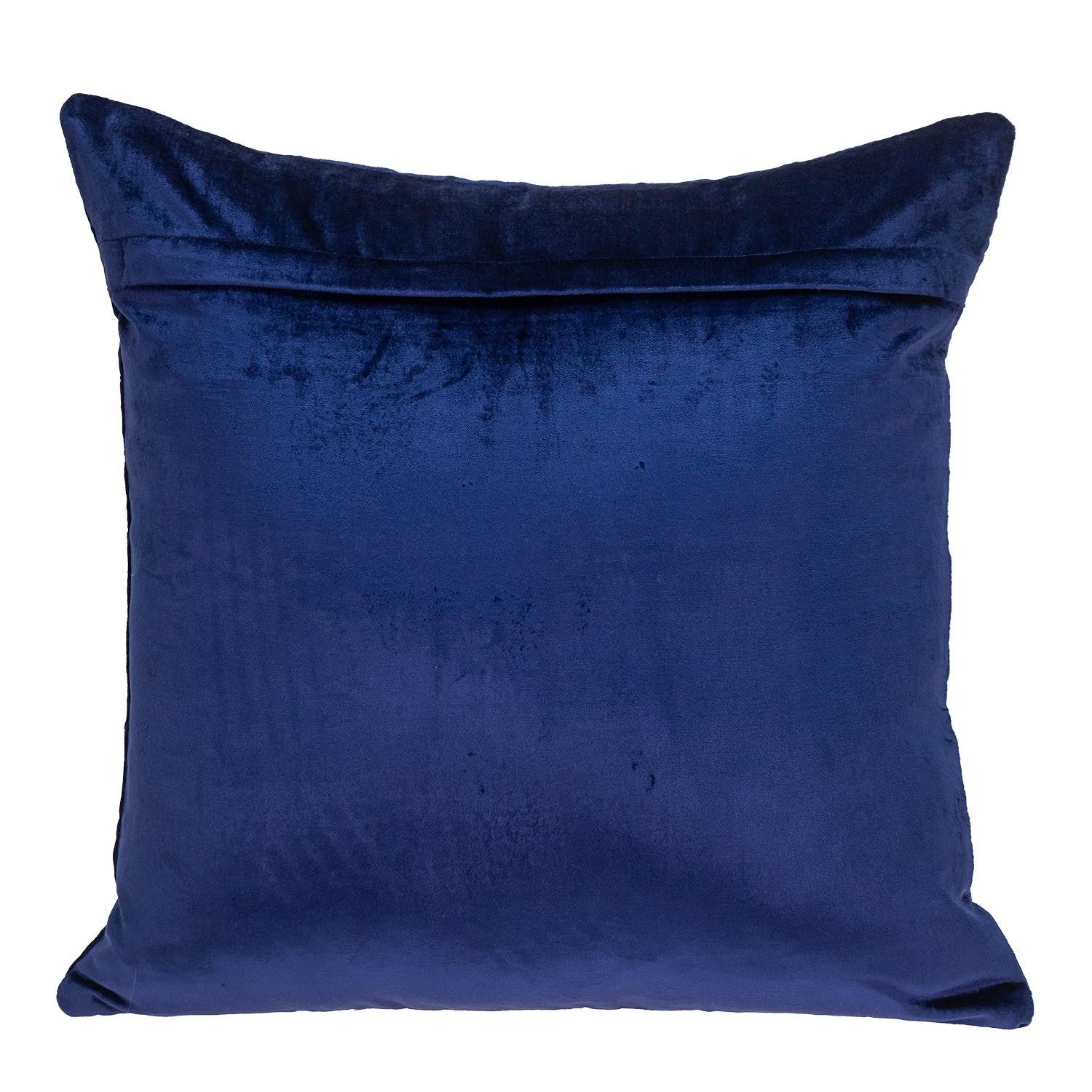 Quilted Velvet Arrows Blue Decorative Throw Pillow