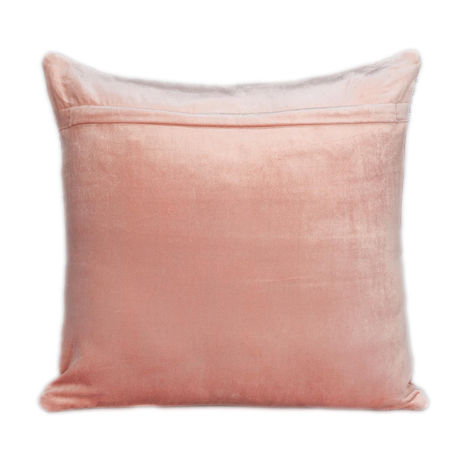 20" Pink Cotton Blend Throw Pillow