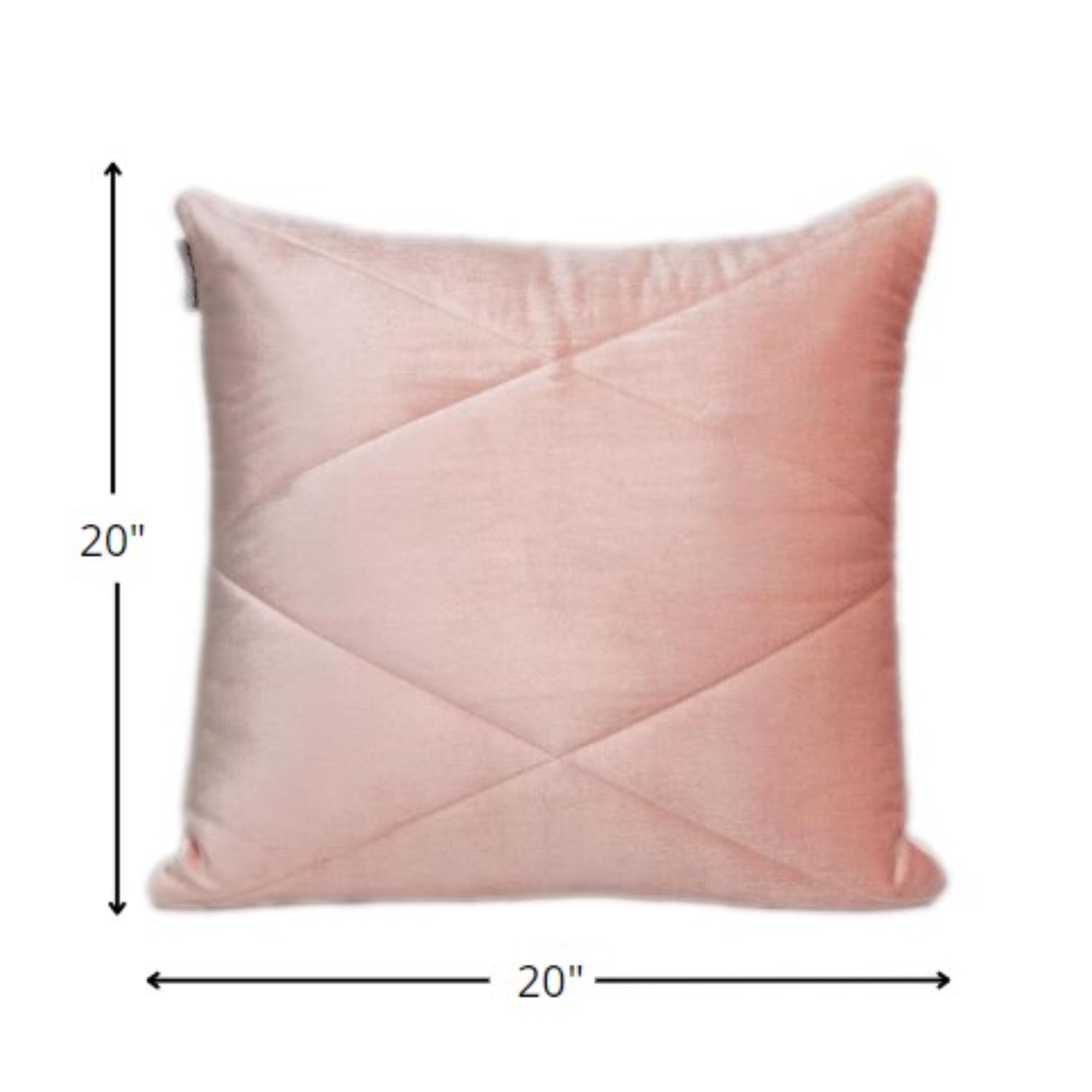 20" Pink Cotton Blend Throw Pillow