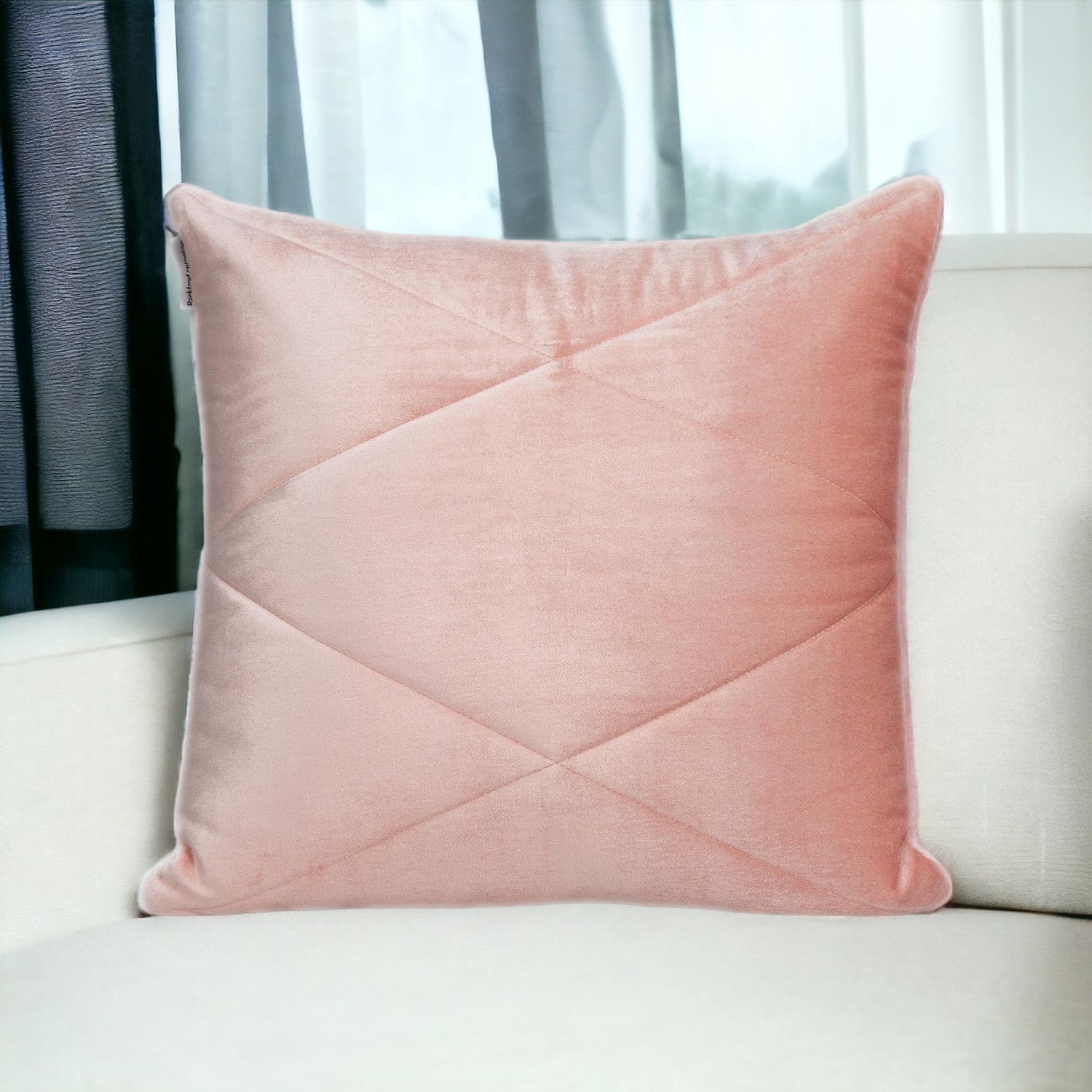 20" Pink Cotton Blend Throw Pillow