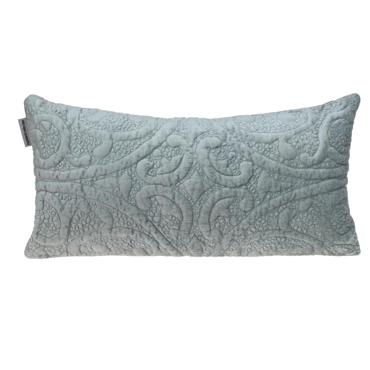 12" X 24" Gray Cotton Blend Throw Pillow