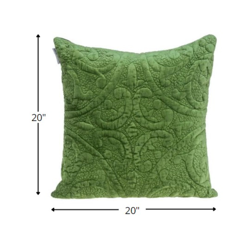 20" OLIVE Cotton Blend Throw Pillow