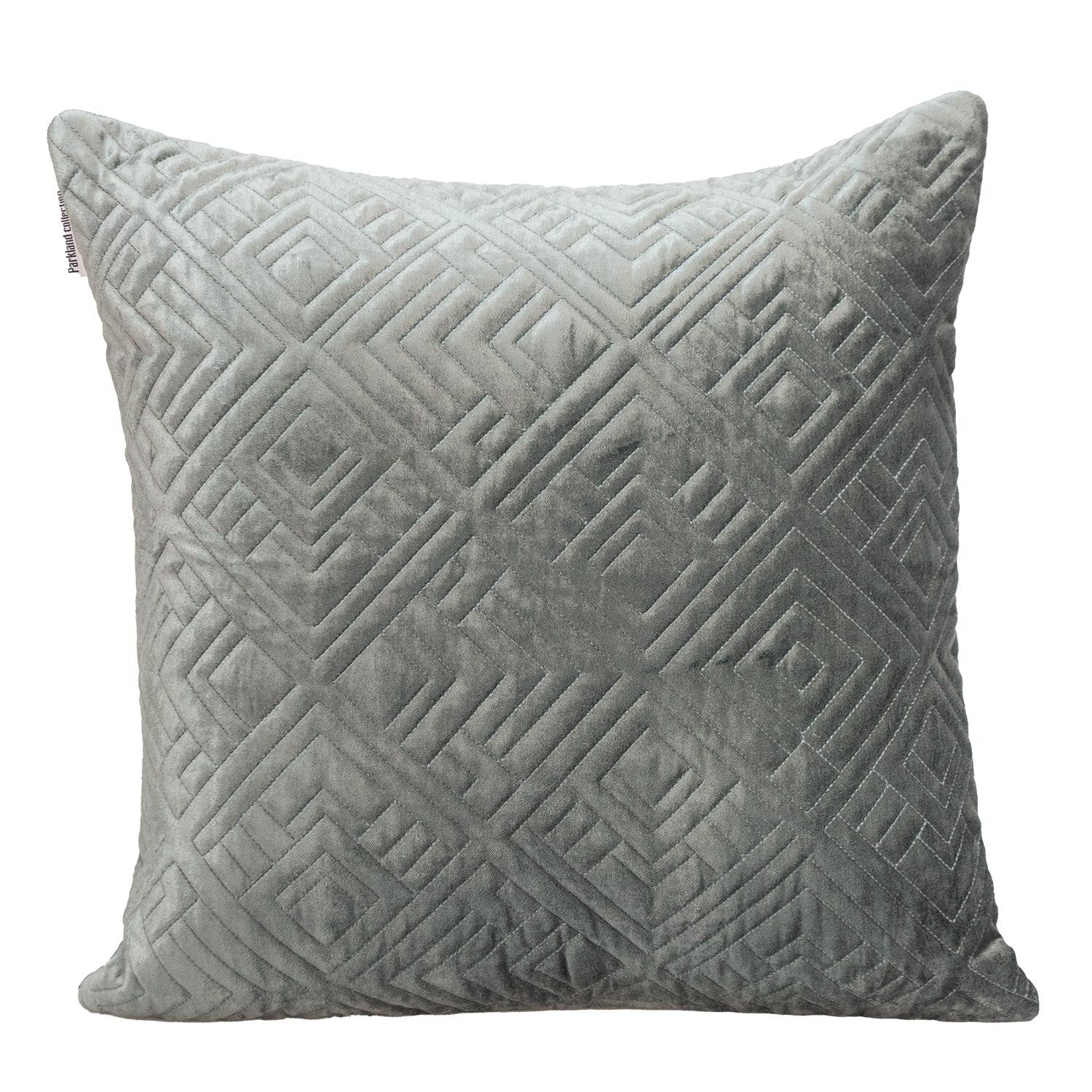 20" Gray Cotton Blend Throw Pillow