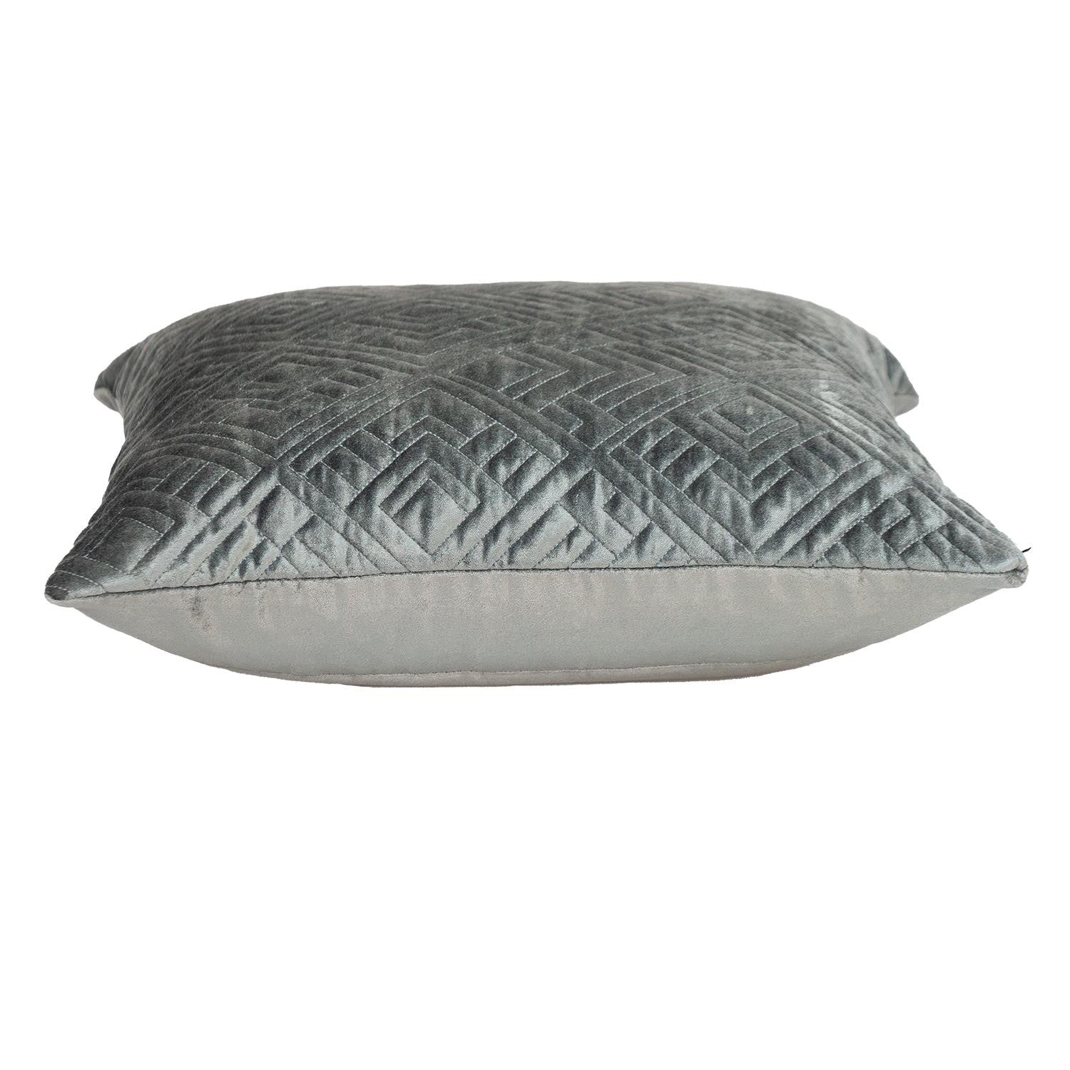 20" Gray Cotton Blend Throw Pillow