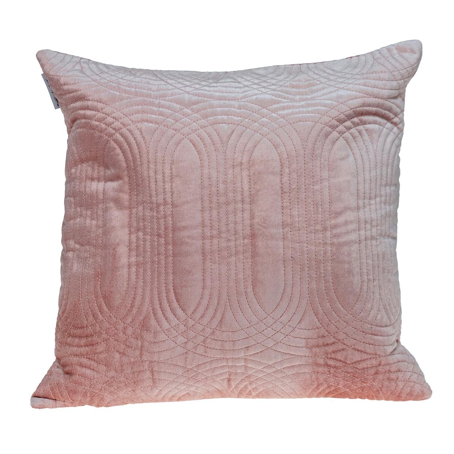 20" Pink Cotton Blend Throw Pillow